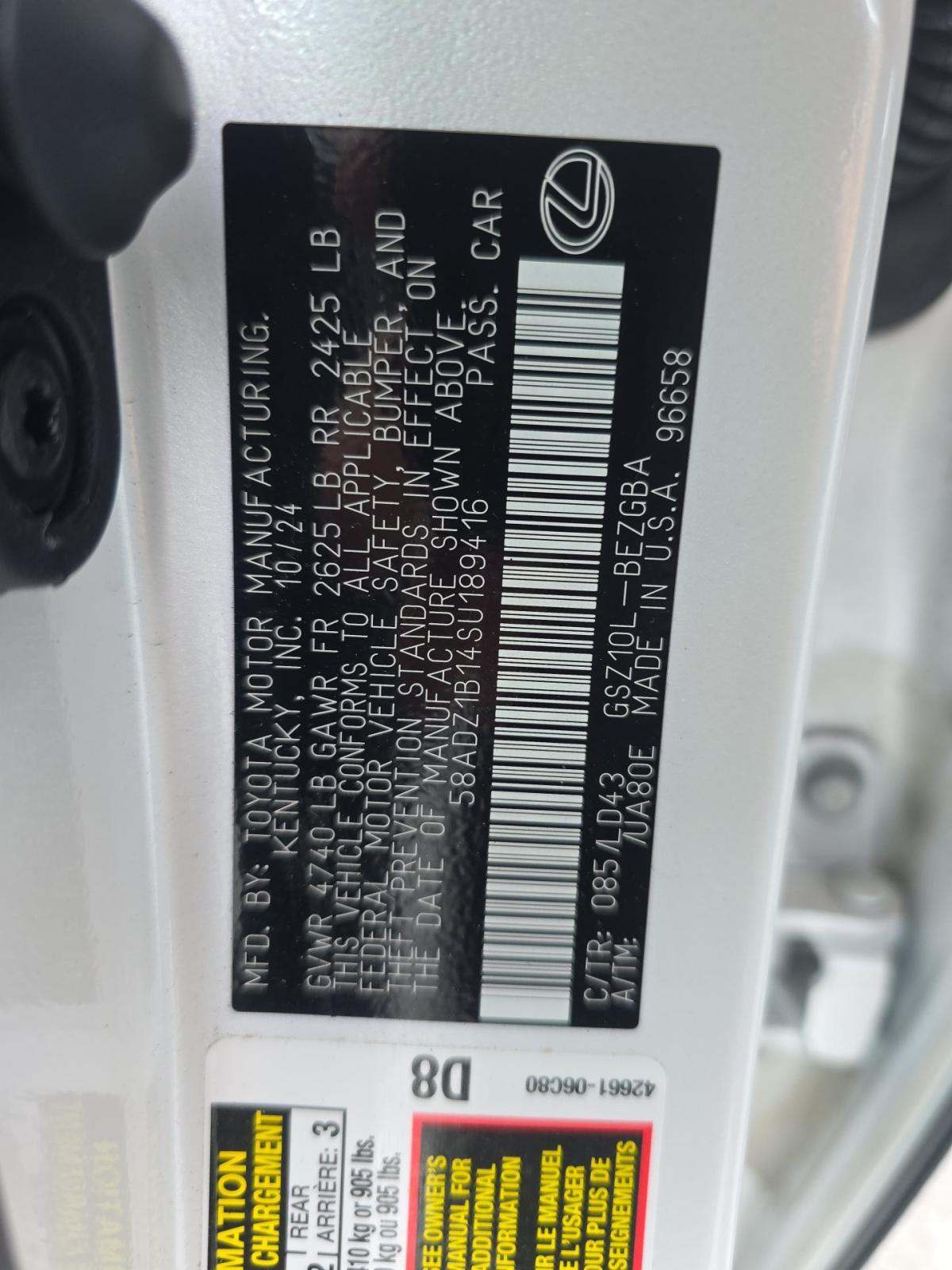 2025 Lexus ES ES 350 FWD