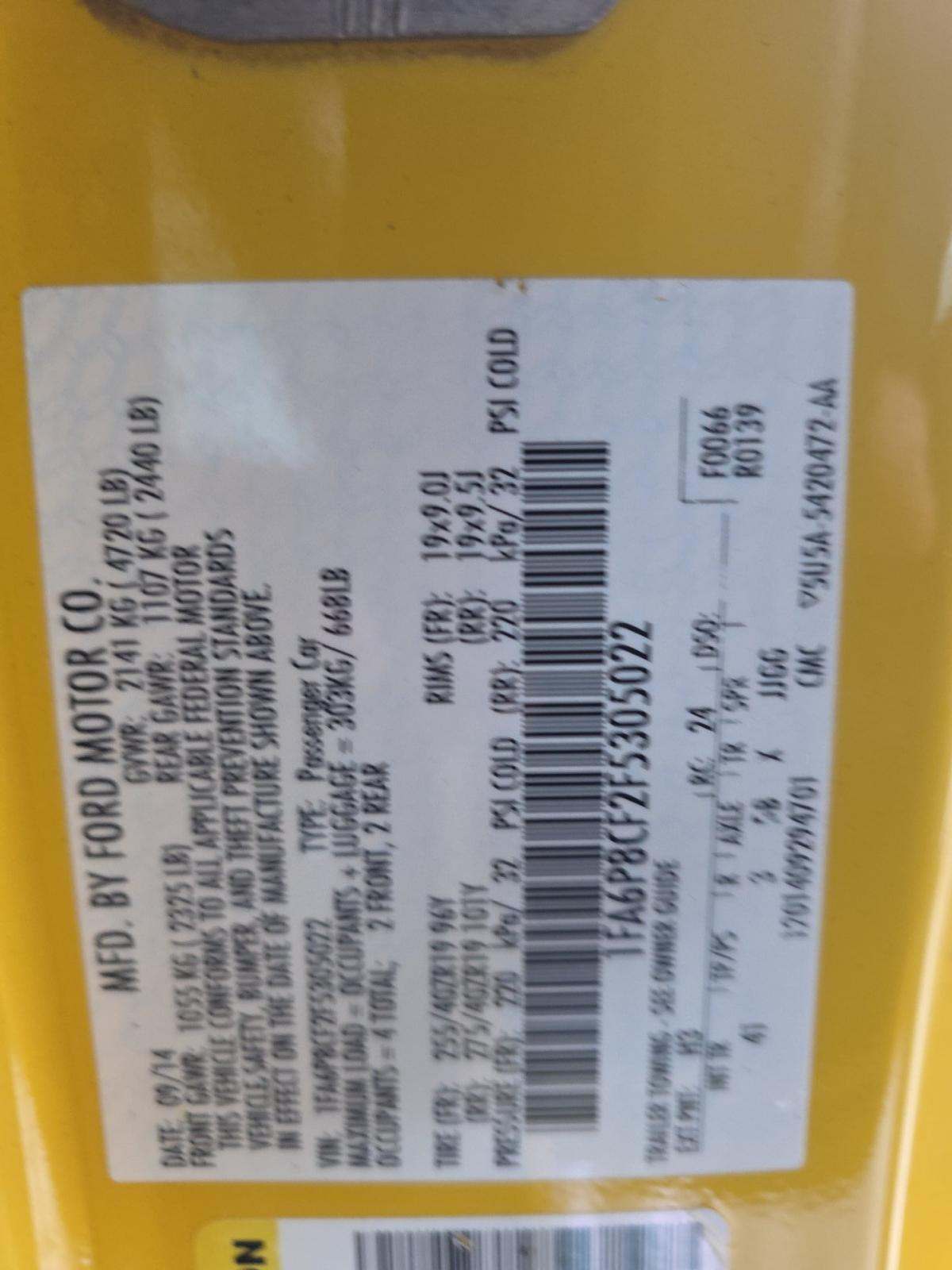 2015 Ford Mustang GT Premium RWD