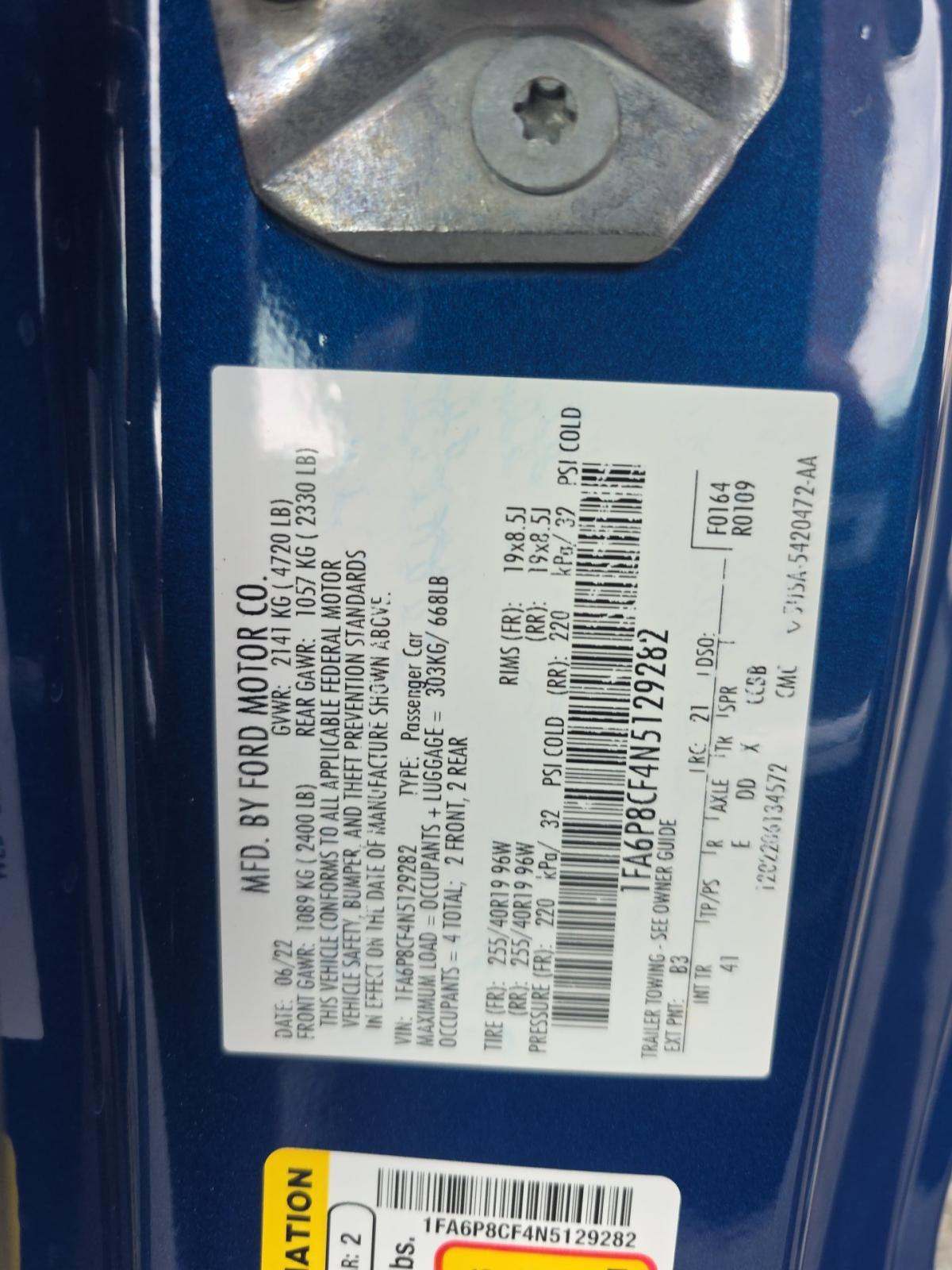 2022 Ford Mustang GT Premium RWD