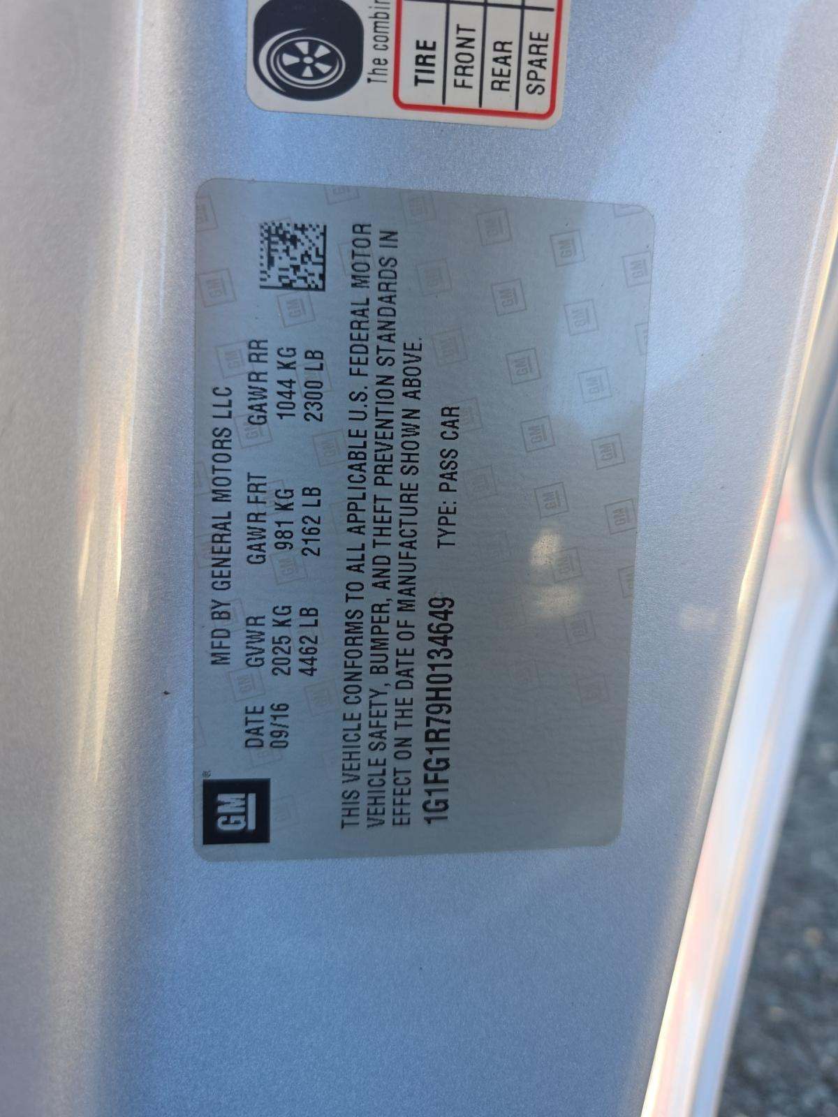 2017 Chevrolet Camaro 2SS RWD