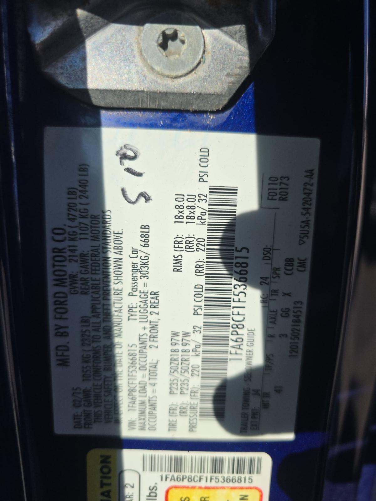 2015 Ford Mustang GT Premium RWD