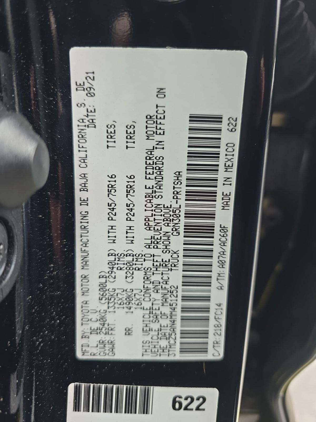 2021 Toyota Tacoma SR5 AWD