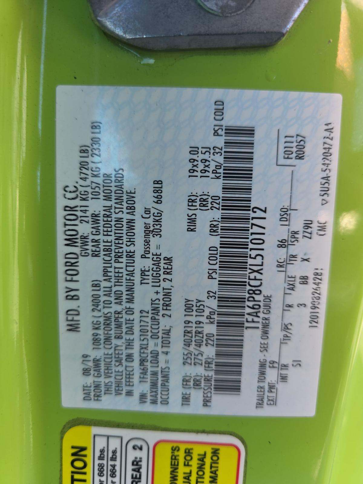 2020 Ford Mustang GT Premium RWD