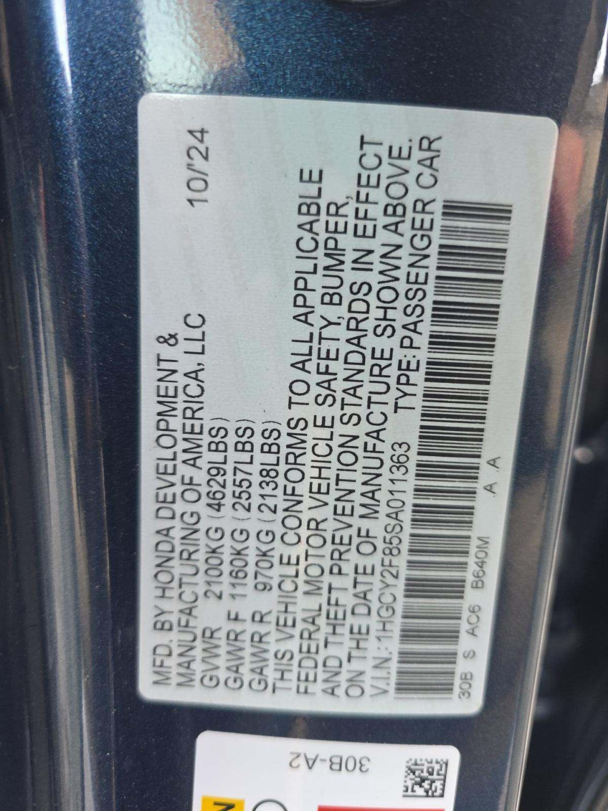 2025 Honda Accord Hybrid Touring FWD