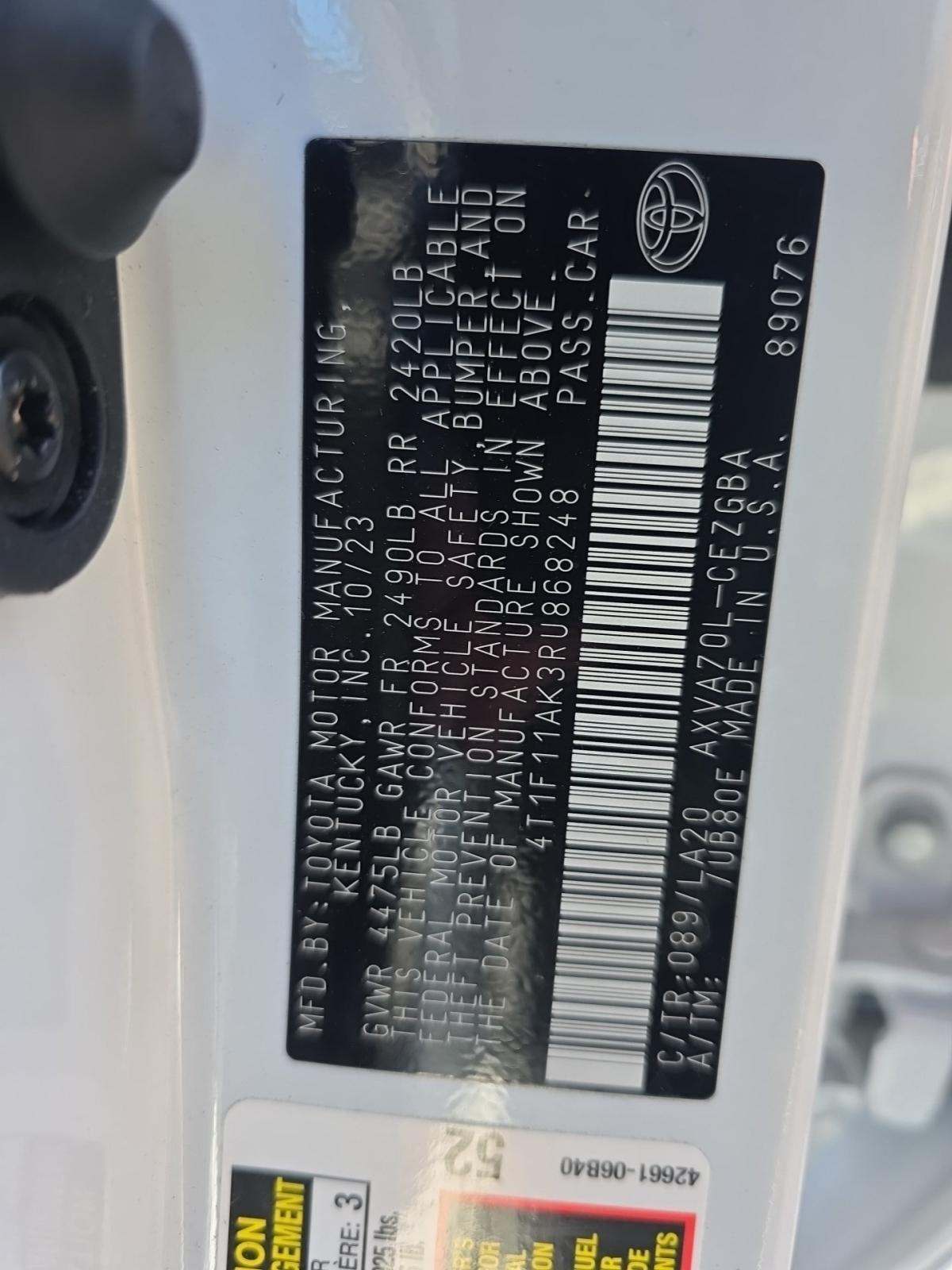 2024 Toyota Camry XLE FWD