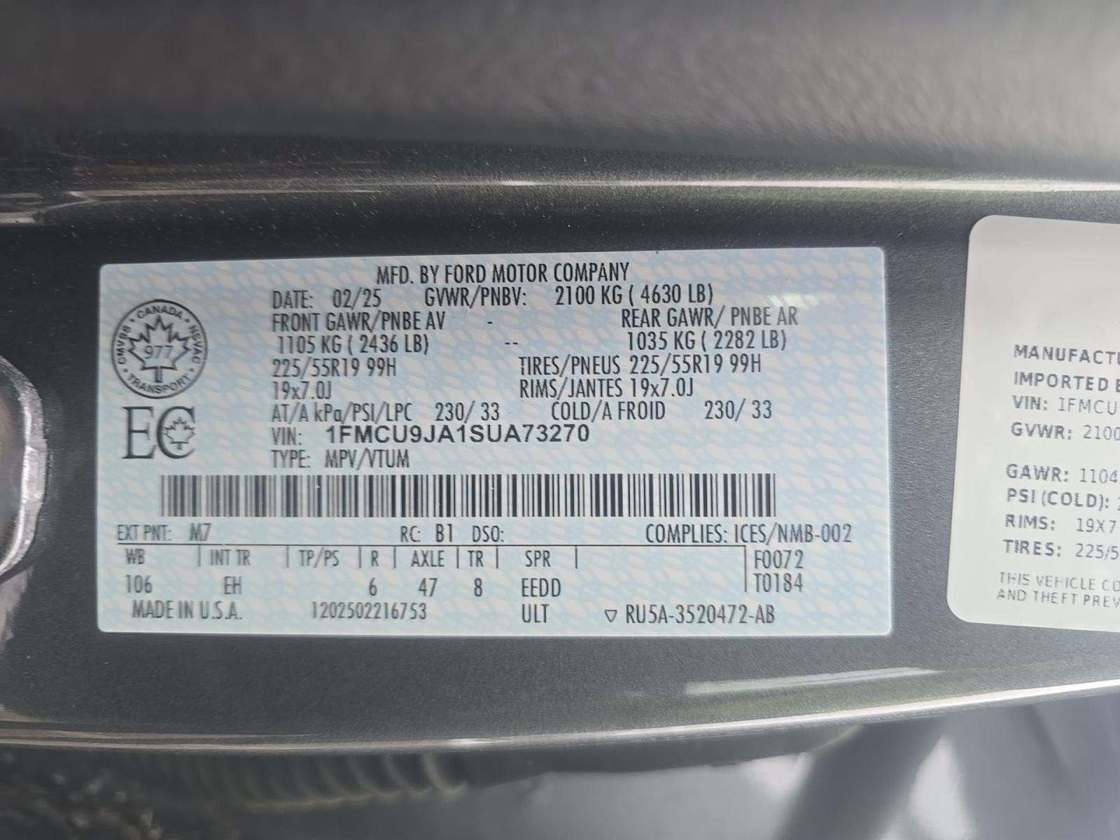 2025 Ford Escape Platinum AWD