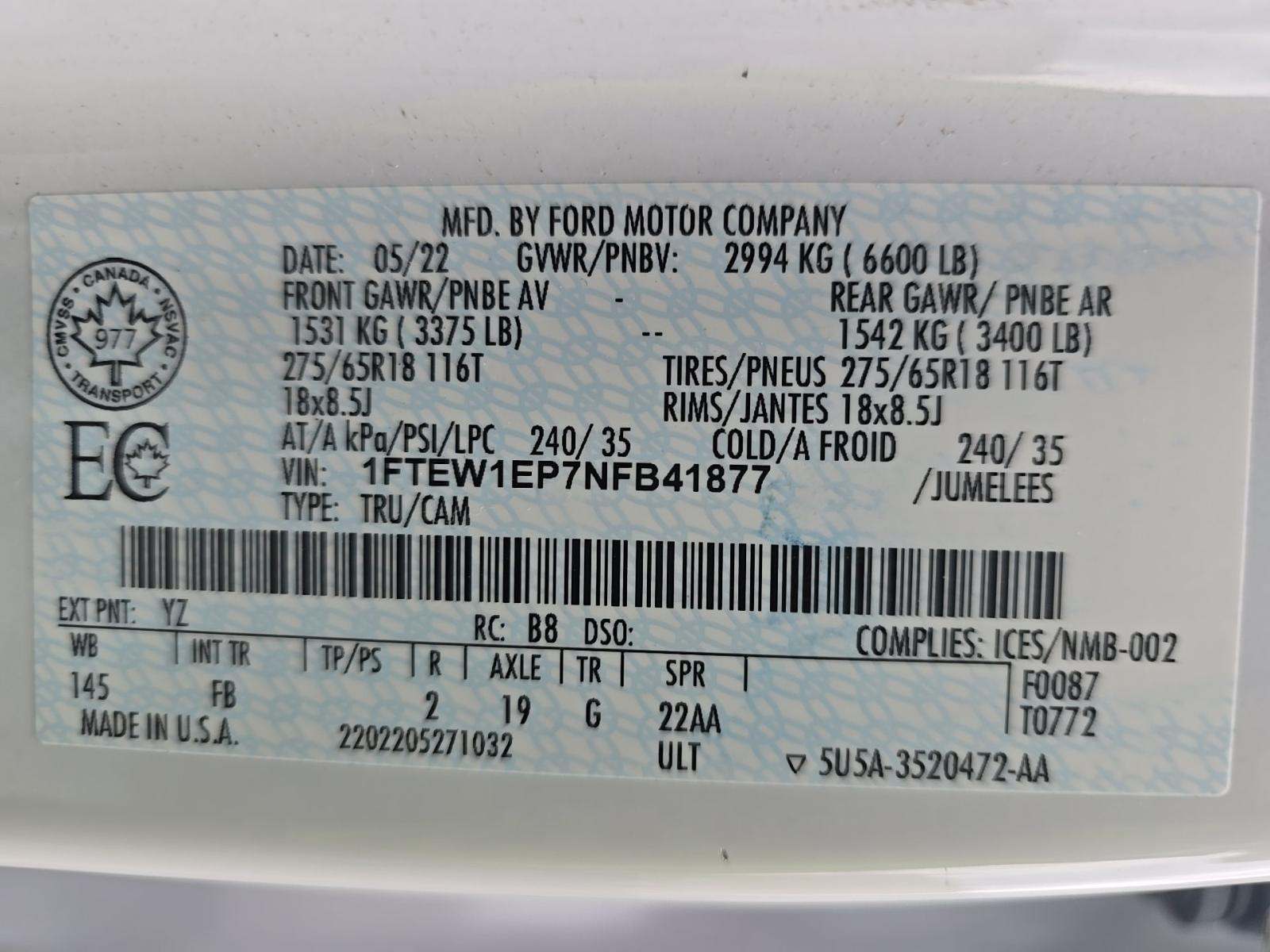 2022 Ford F-150 XLT AWD