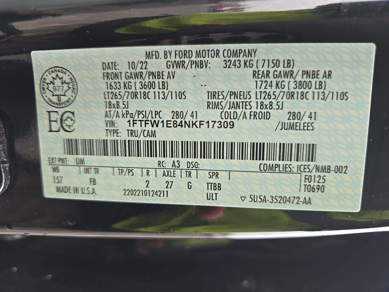 2022 Ford F-150 XLT AWD