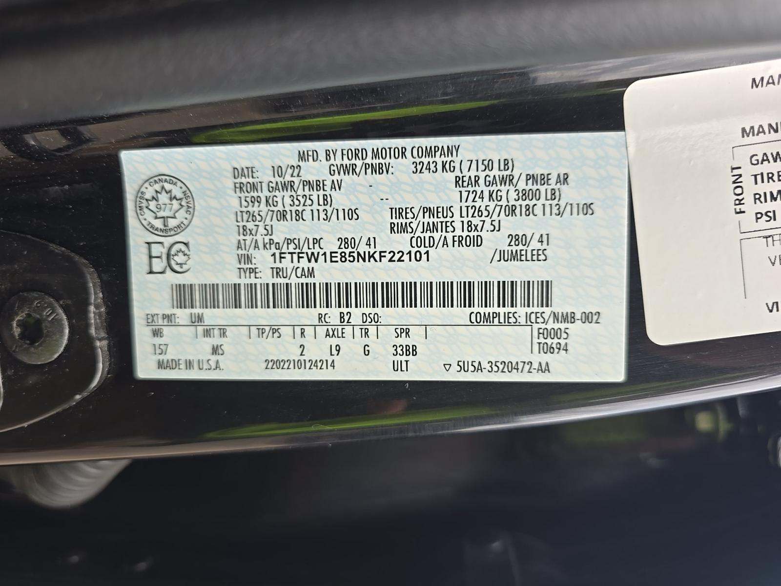 2022 Ford F-150 XLT AWD