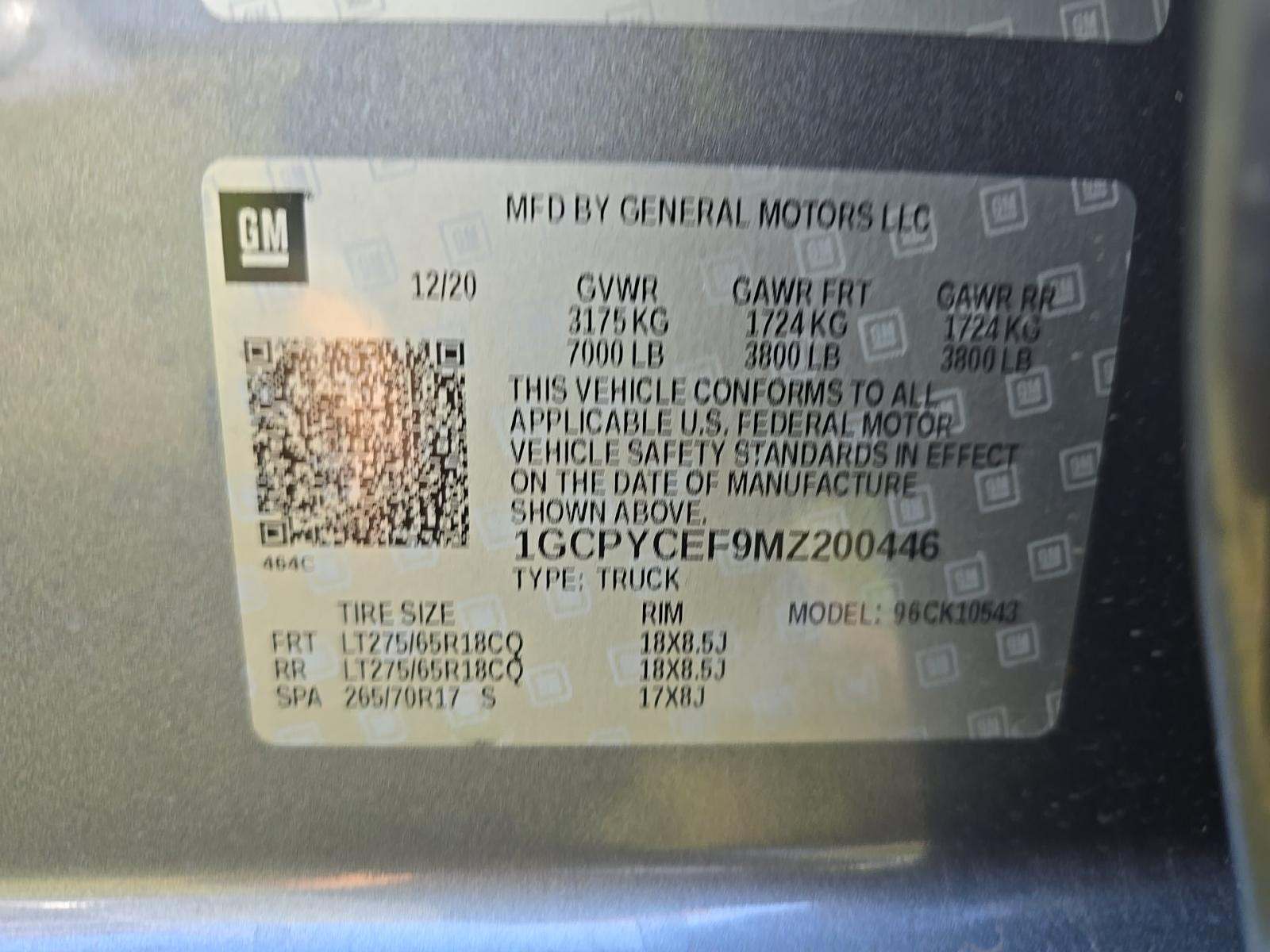 2021 Chevrolet Silverado 1500 Custom Trail Boss AWD