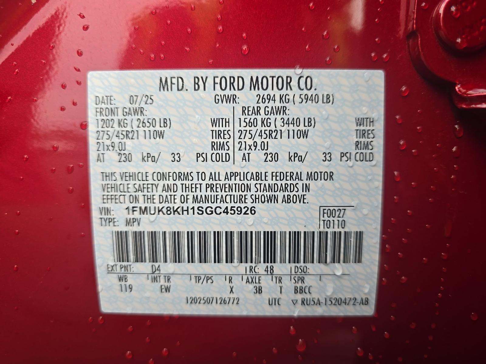 2025 Ford Explorer ST-Line AWD