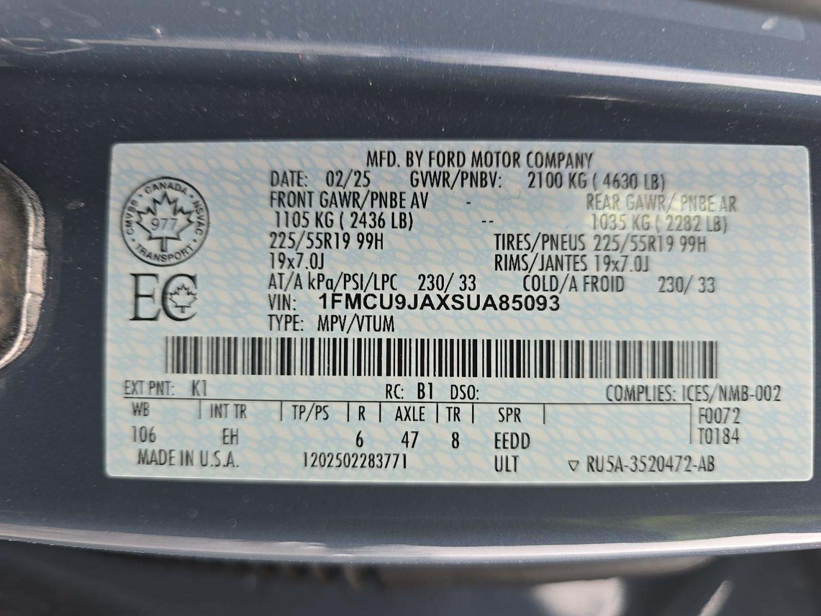 2025 Ford Escape Platinum AWD