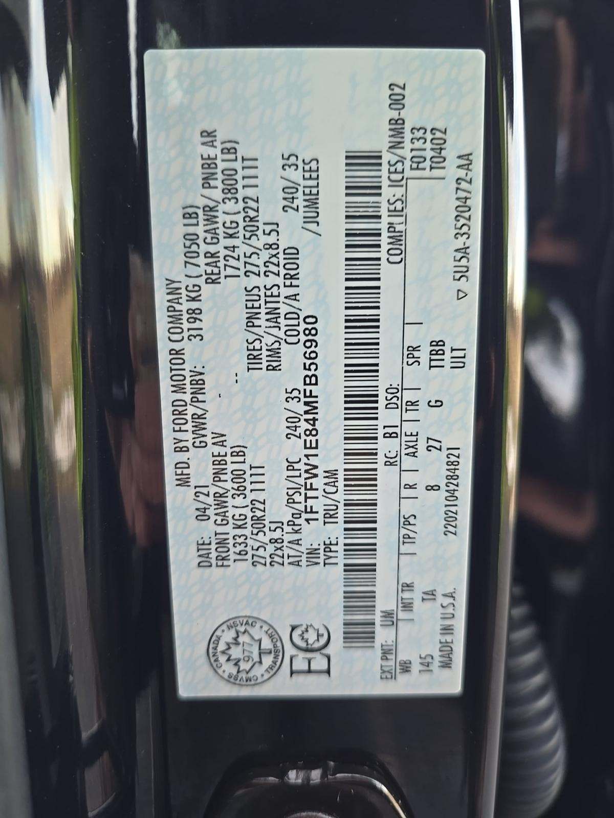 2021 Ford F-150 Limited AWD