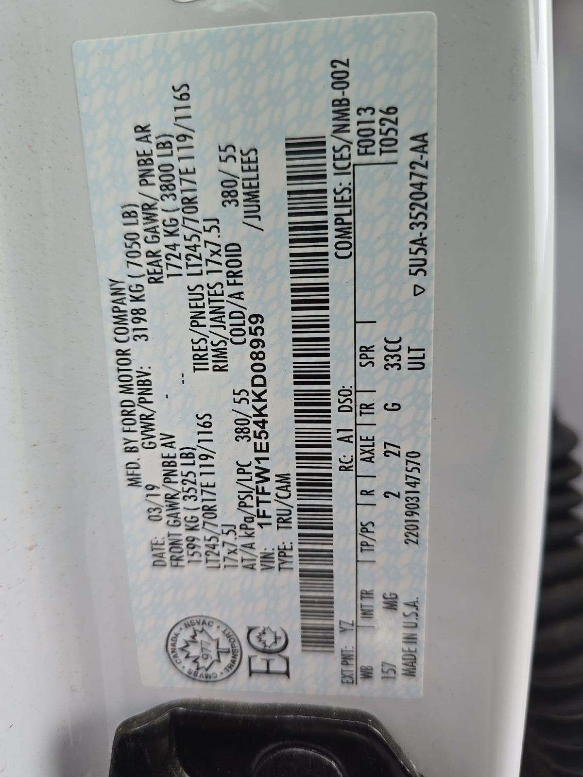 2019 Ford F-150 XLT AWD