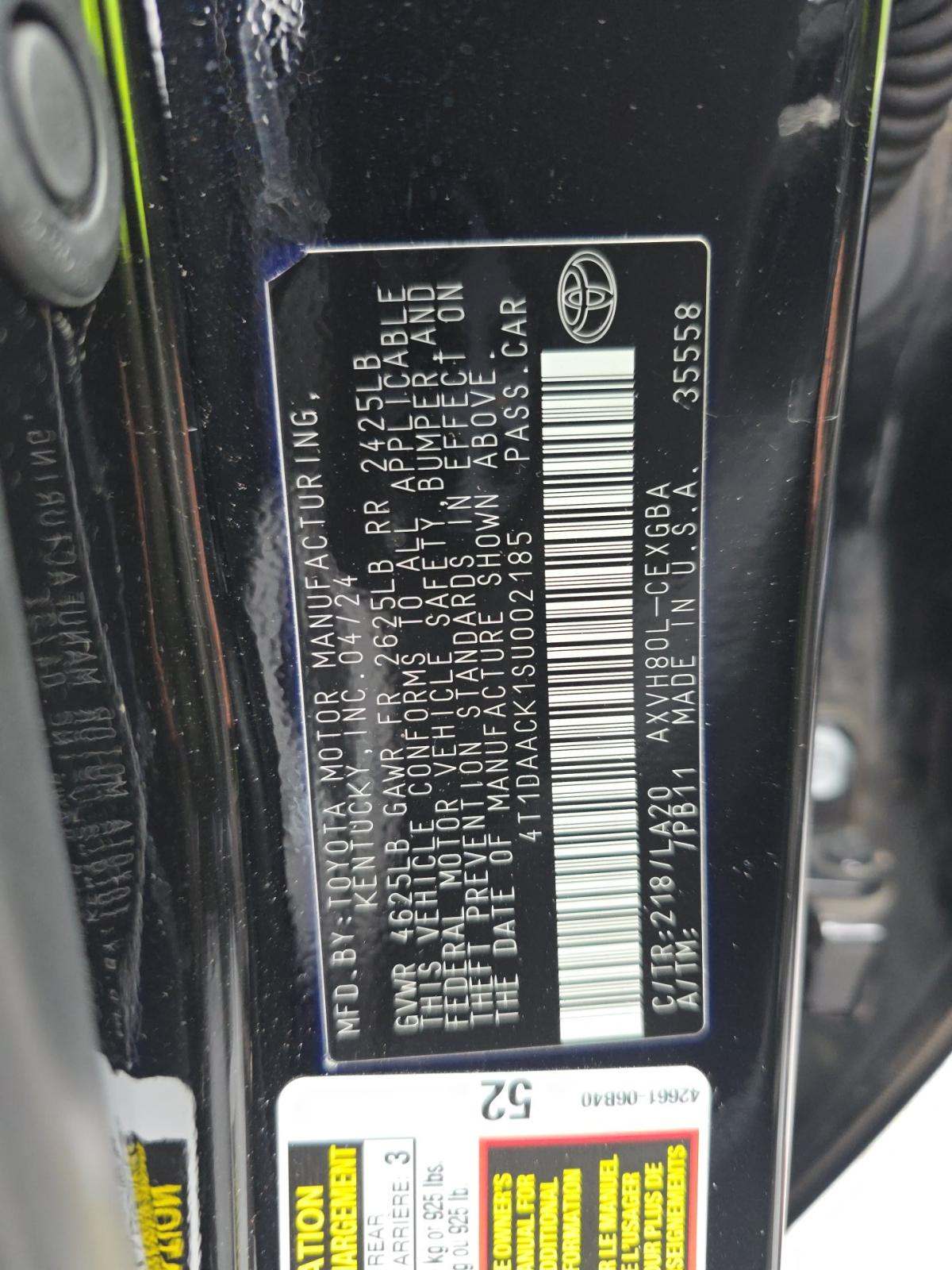 2025 Toyota Camry XLE FWD