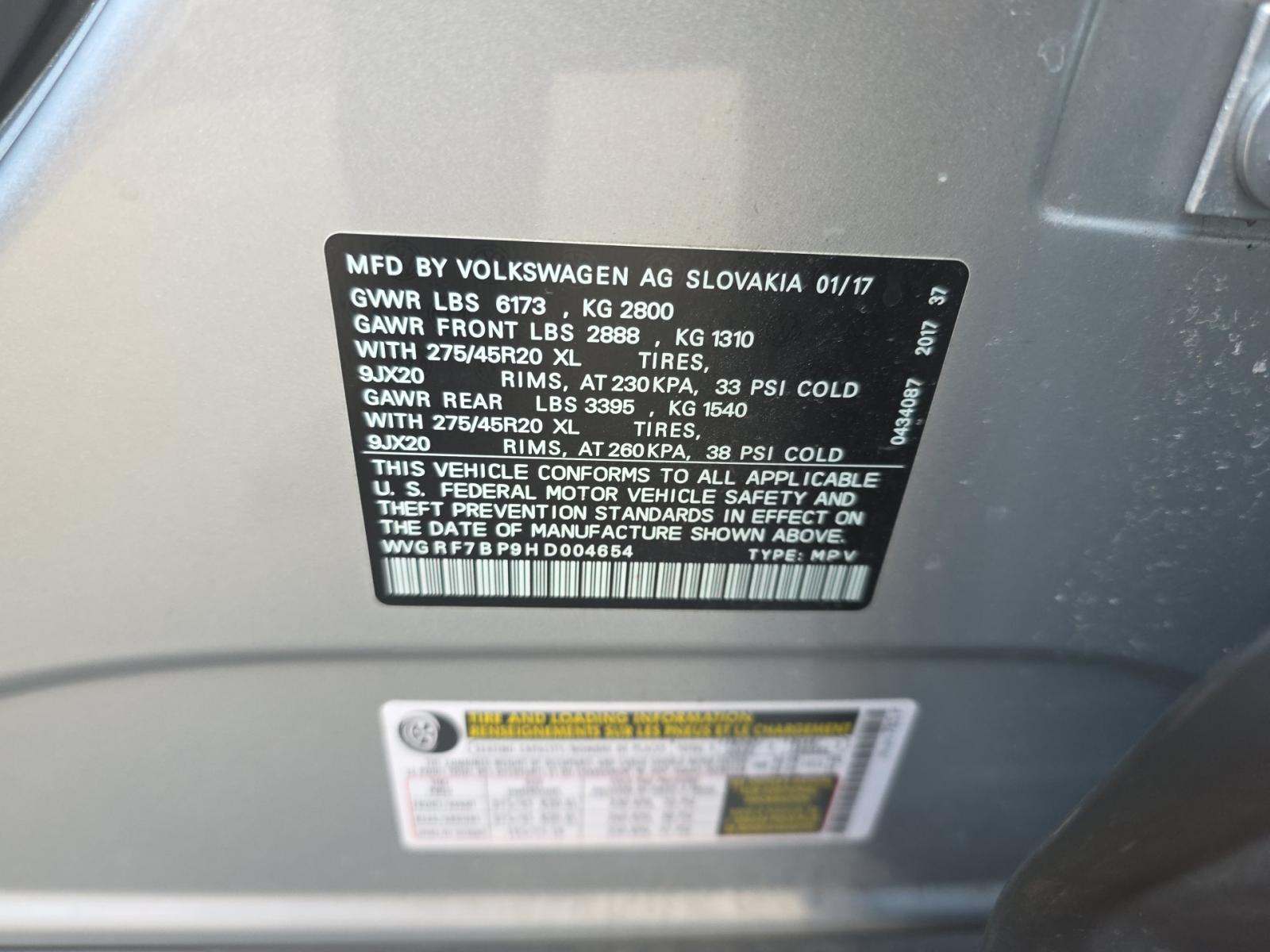 2017 Volkswagen Touareg 3.6L Wolfsburg Edition AWD