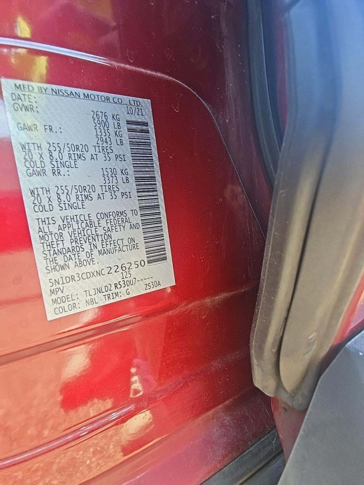 2022 Nissan Pathfinder SL AWD