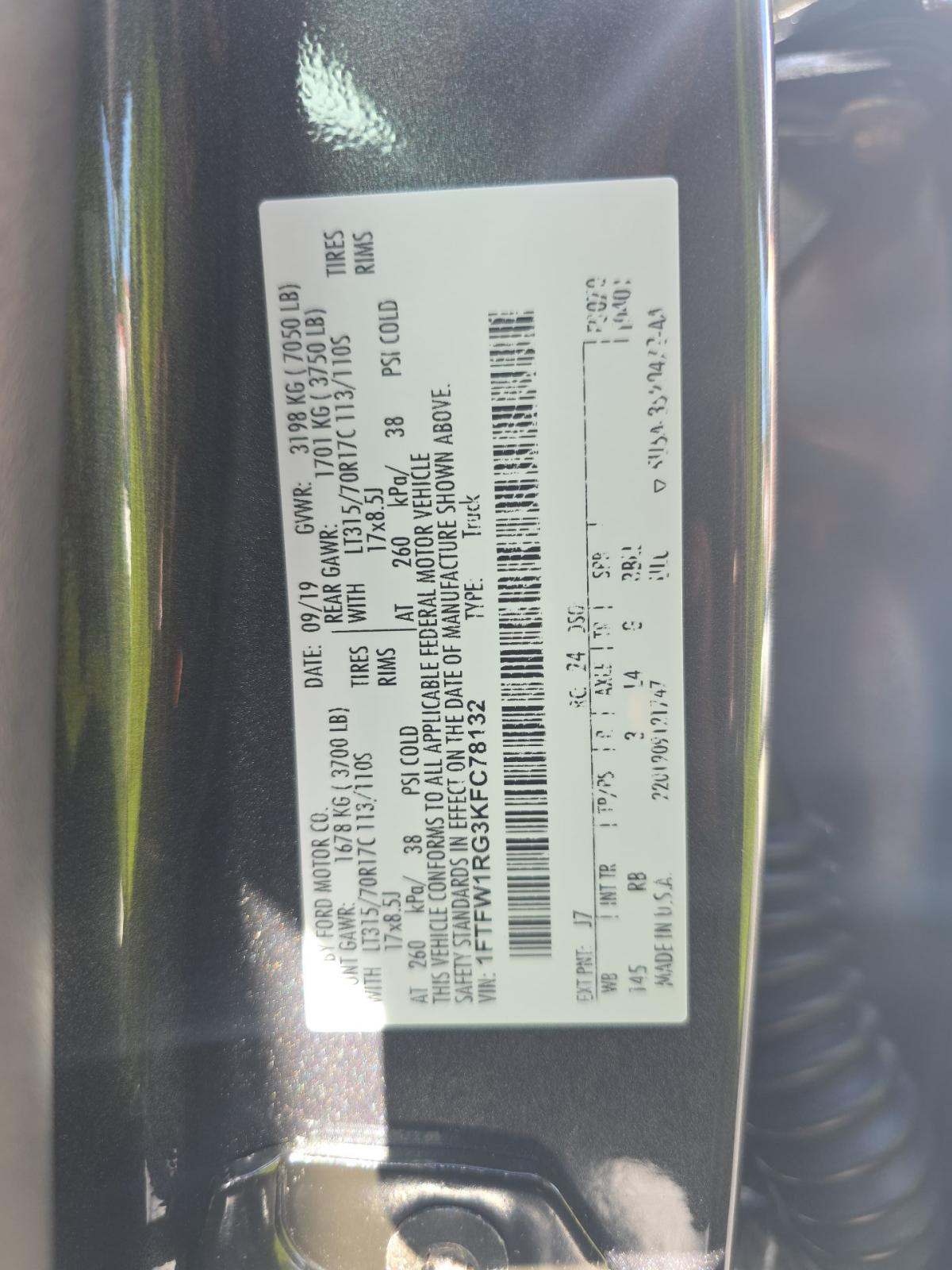 2019 Ford F-150 Raptor AWD