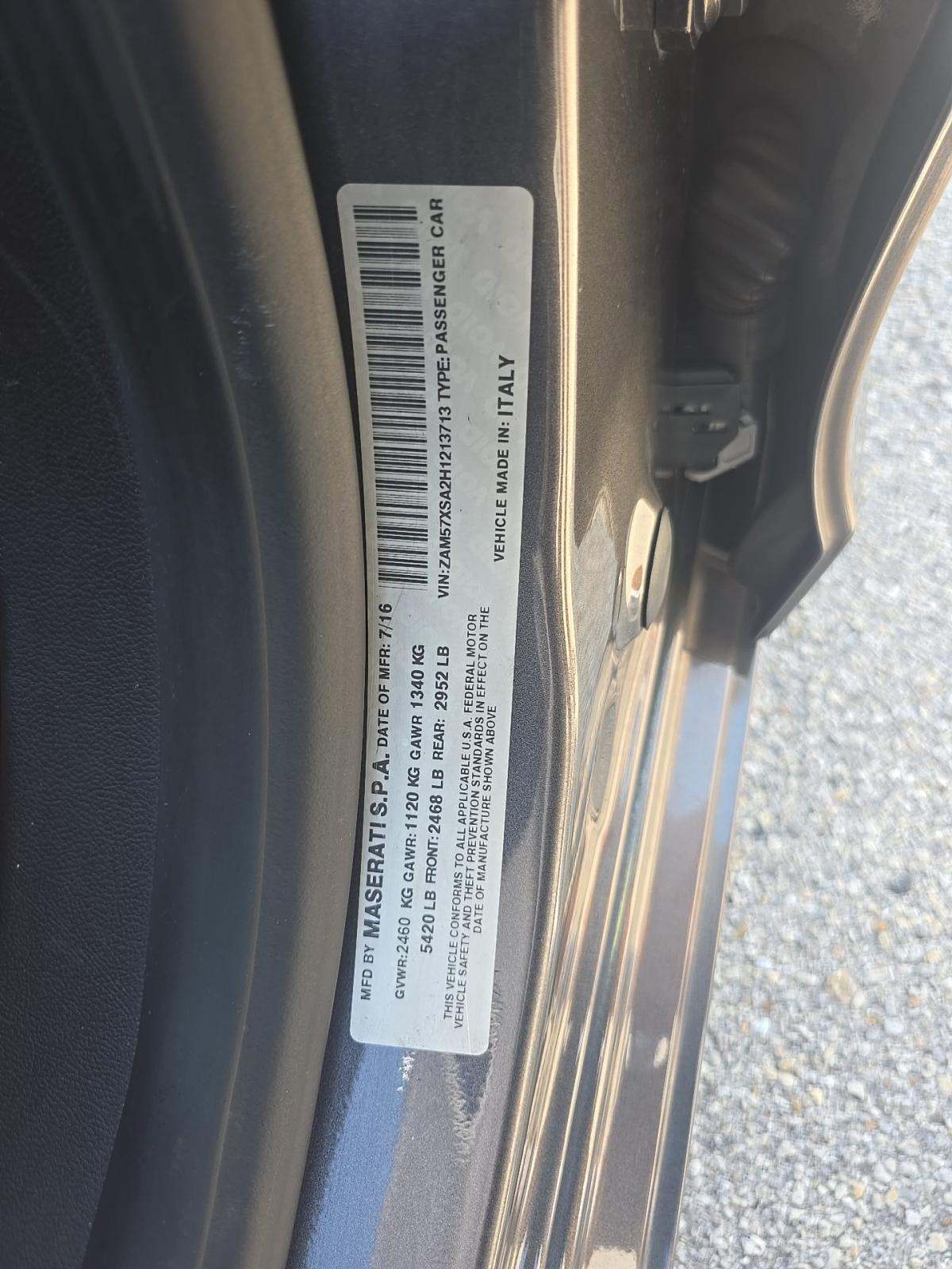 2017 Maserati Ghibli Base RWD