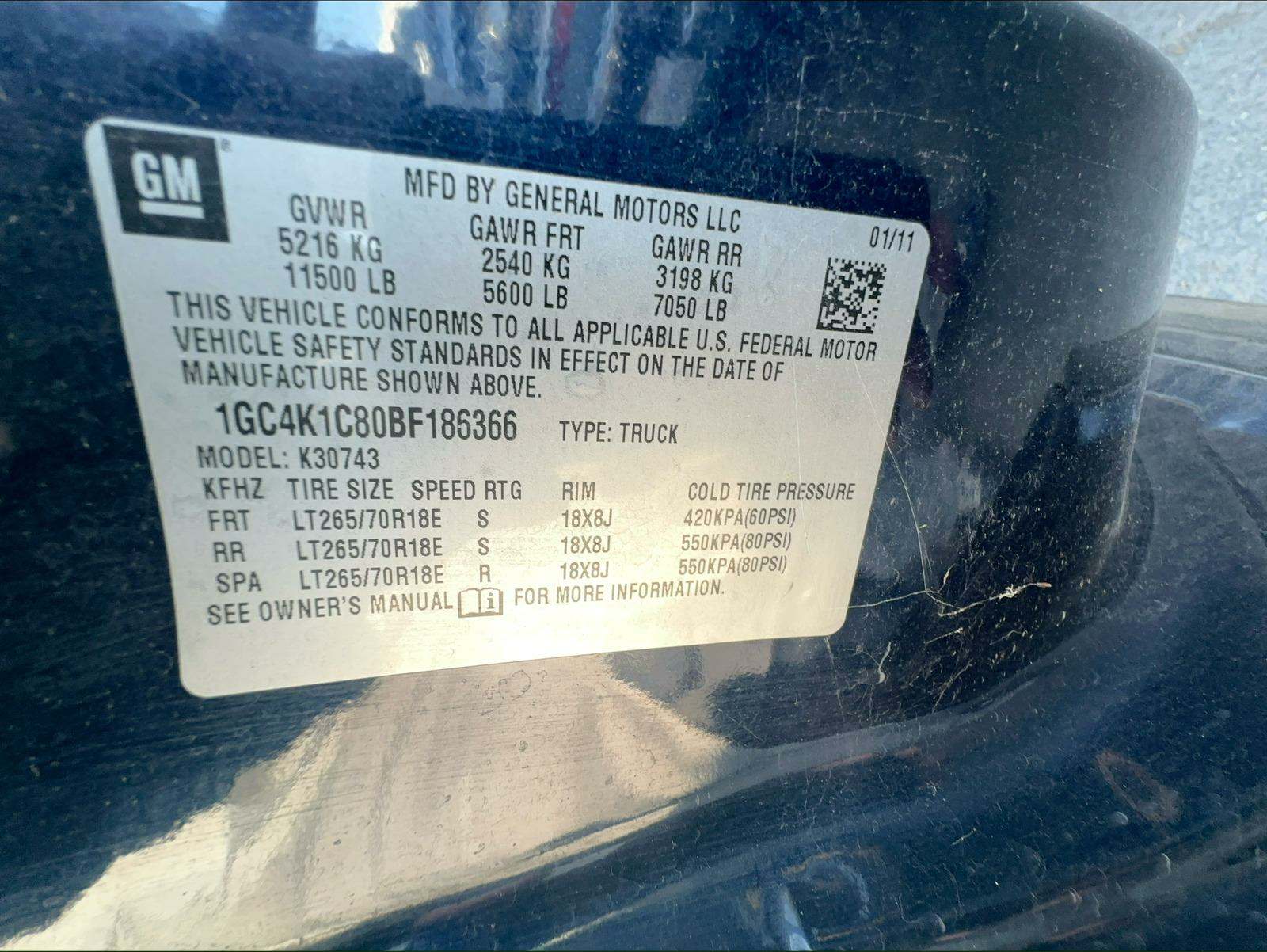 2011 Chevrolet Silverado 3500HD SRW LTZ AWD