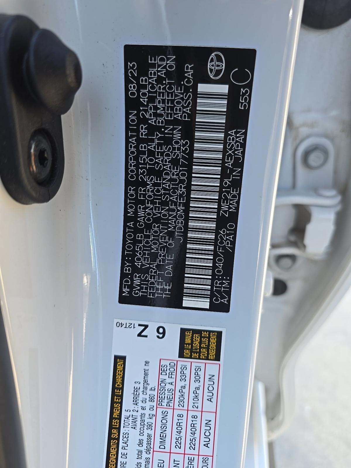 2024 Toyota Corolla Hybrid SE FWD