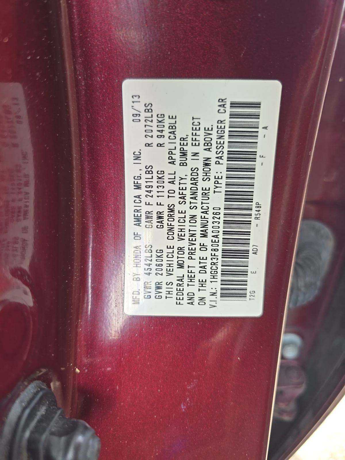 2014 Honda Accord Sedan EX-L FWD