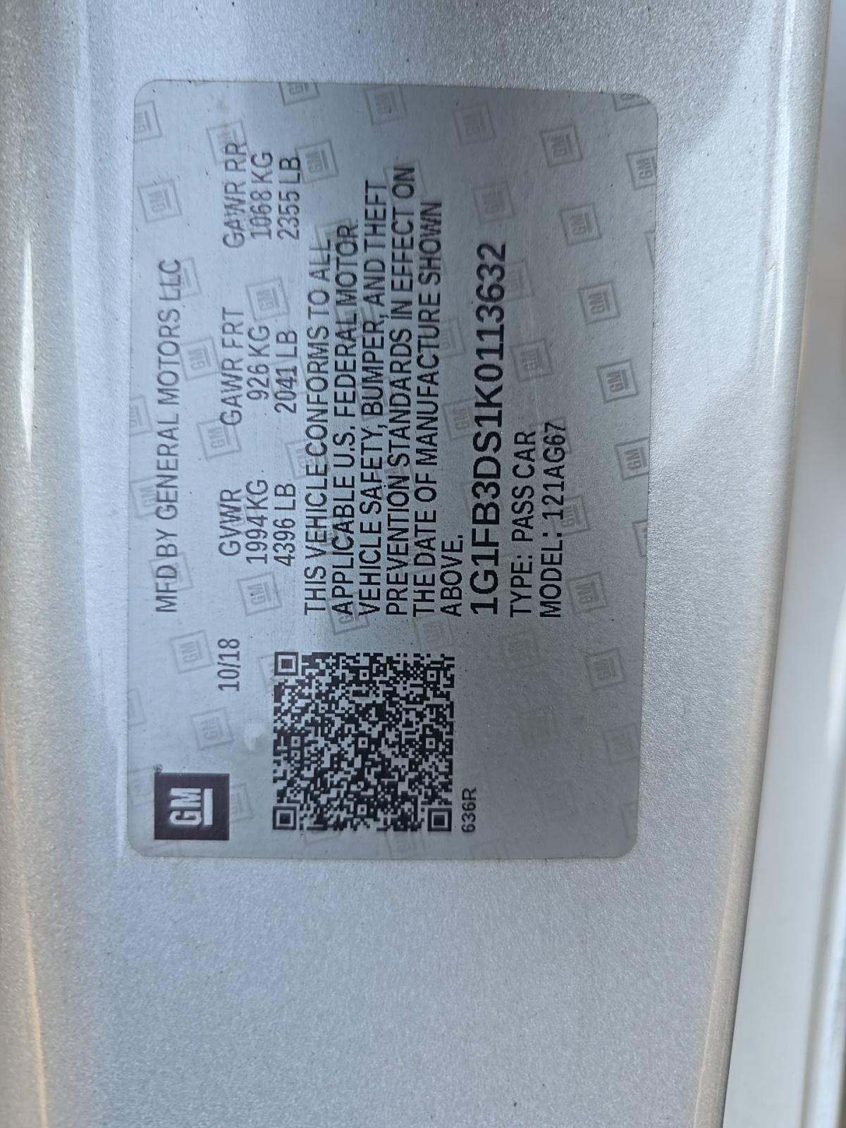 2019 Chevrolet Camaro 1LT RWD