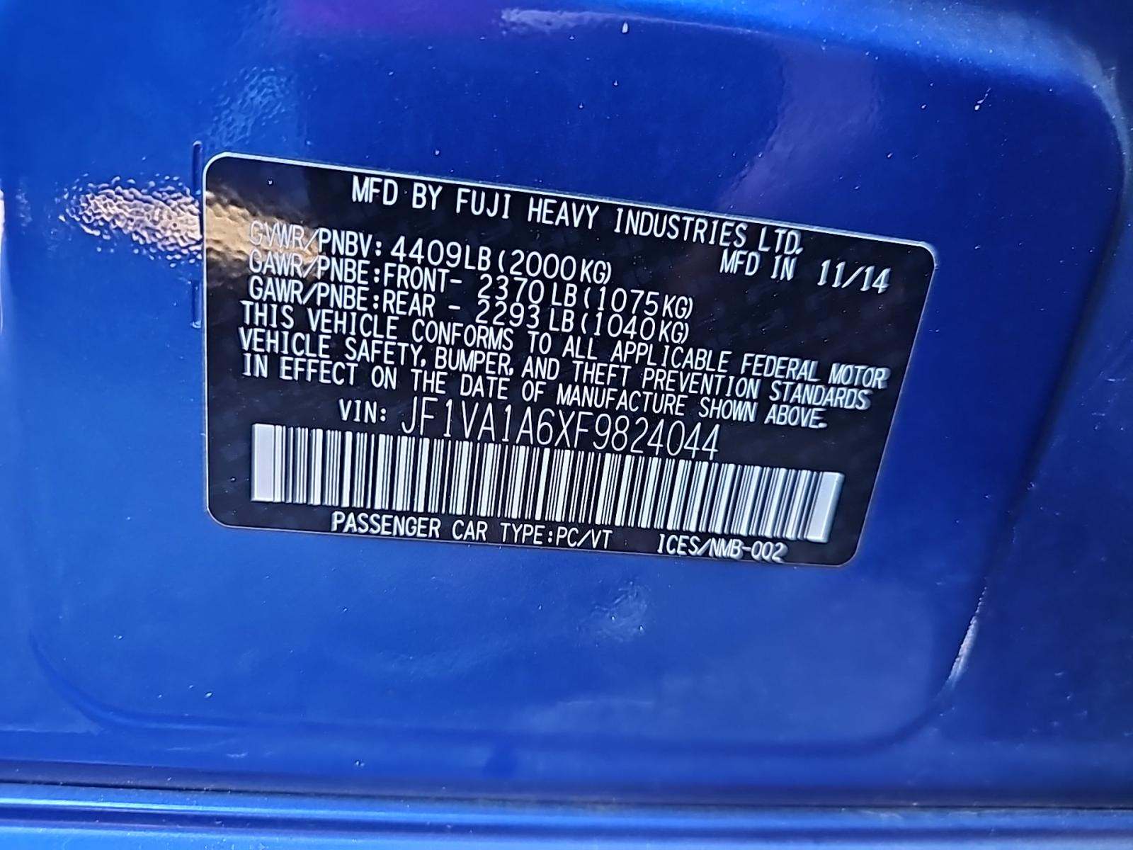 2015 Subaru WRX Base AWD