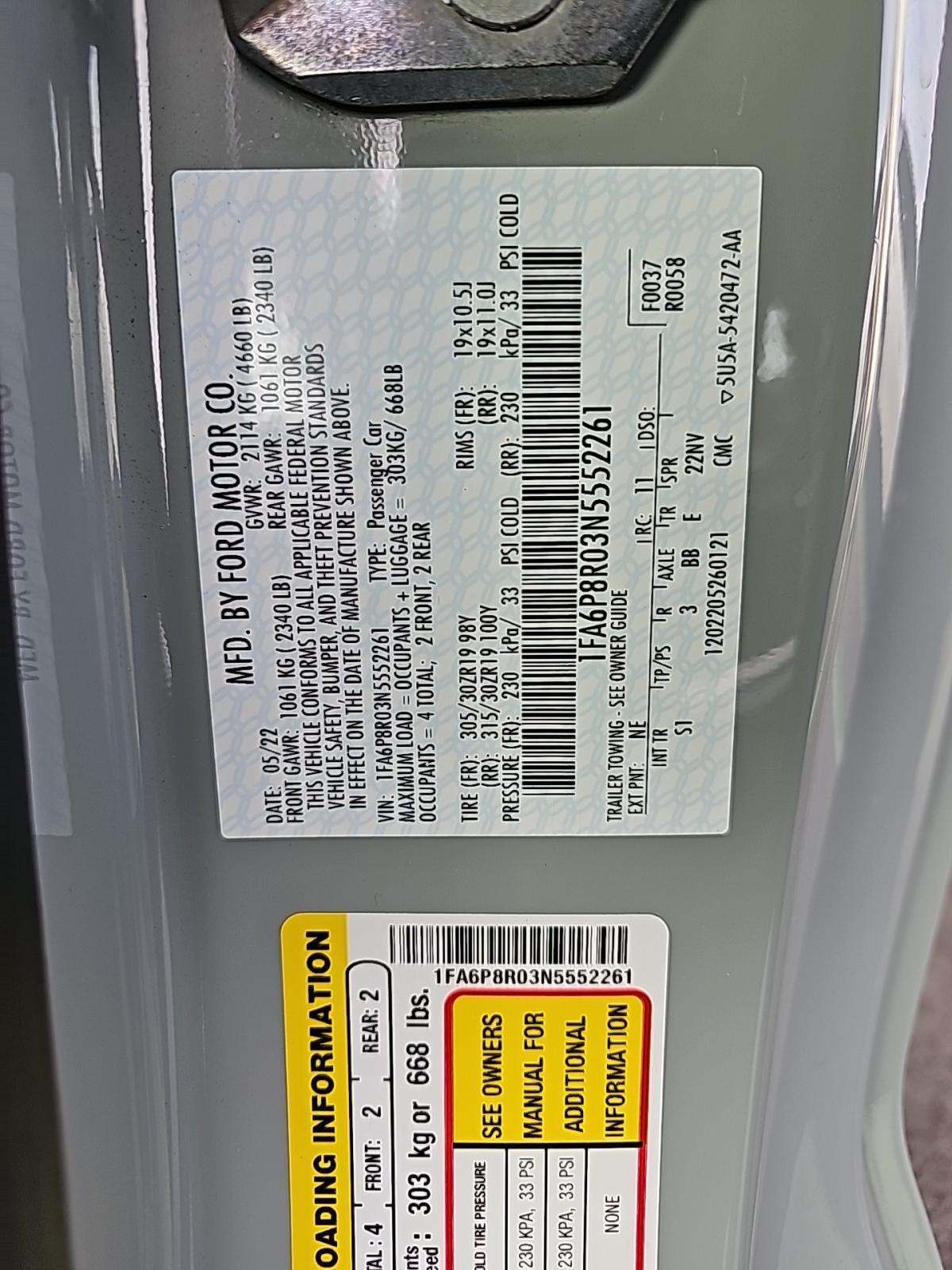 2022 Ford Mustang Mach 1 RWD