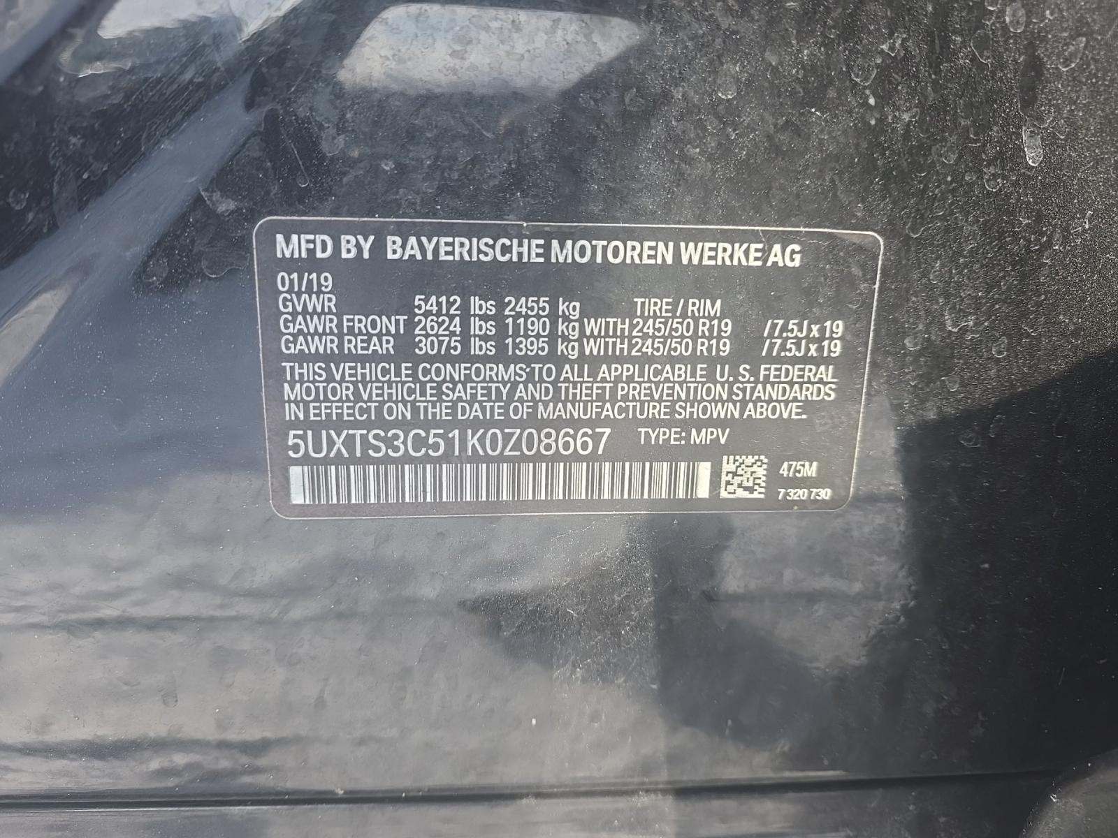 2019 BMW X3 M40i AWD