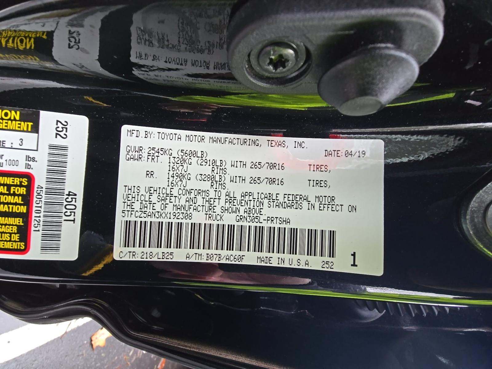 2019 Toyota Tacoma TRD Pro AWD