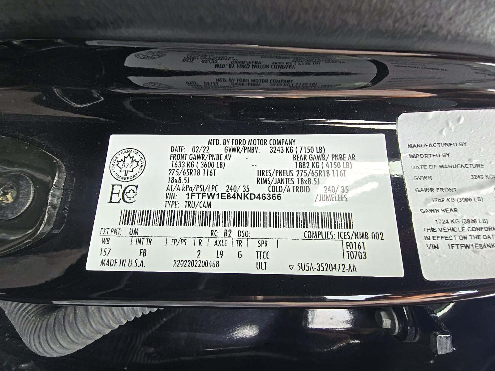 2022 Ford F-150 XLT AWD