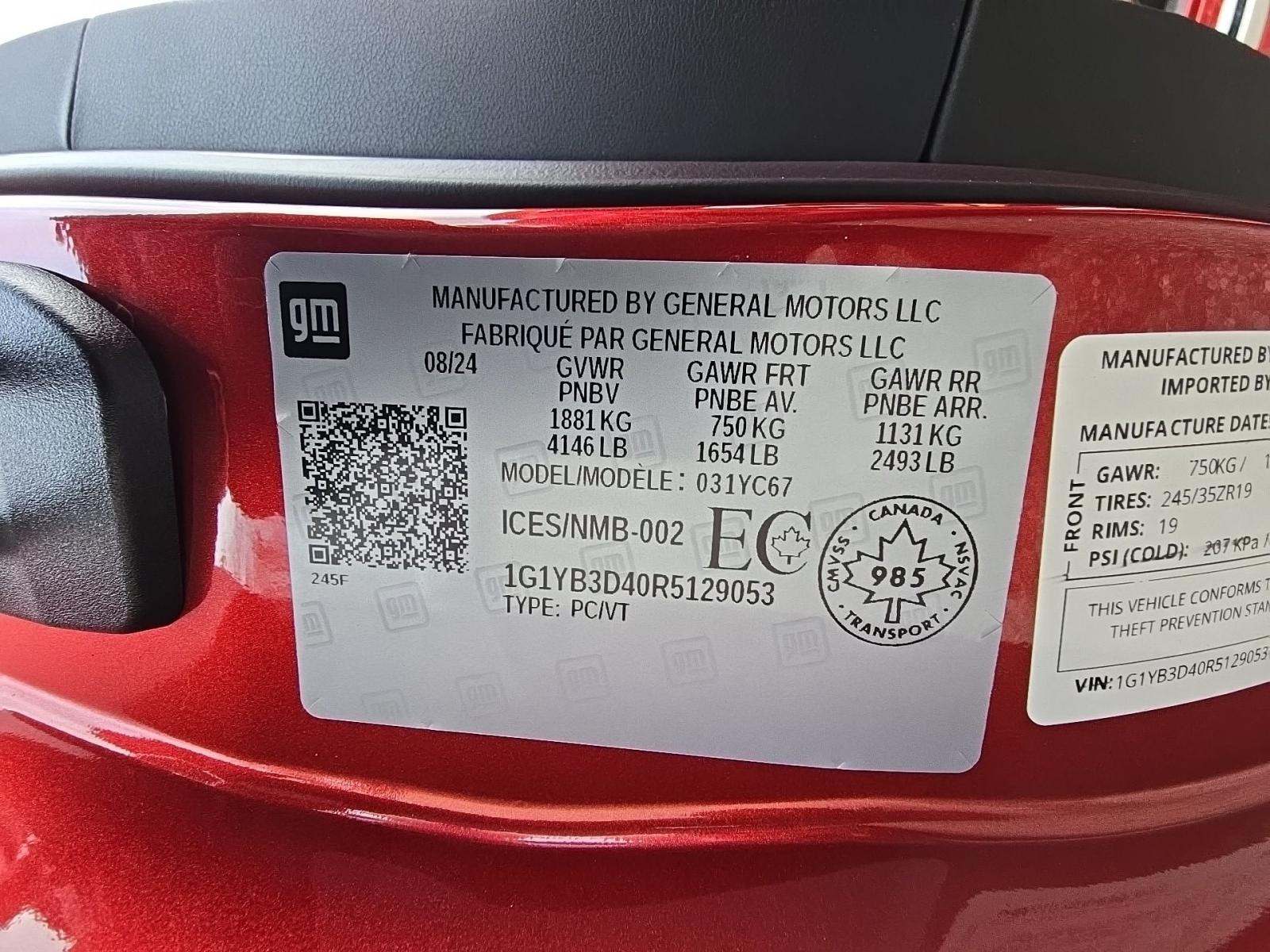 2024 Chevrolet Corvette Stingray RWD