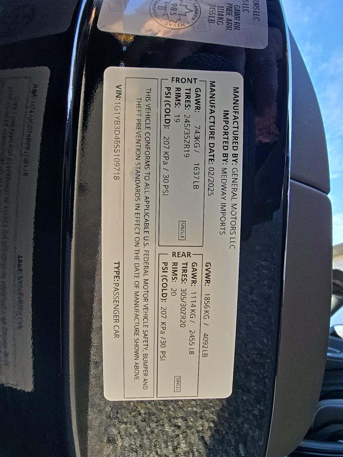 2025 Chevrolet Corvette Stingray RWD