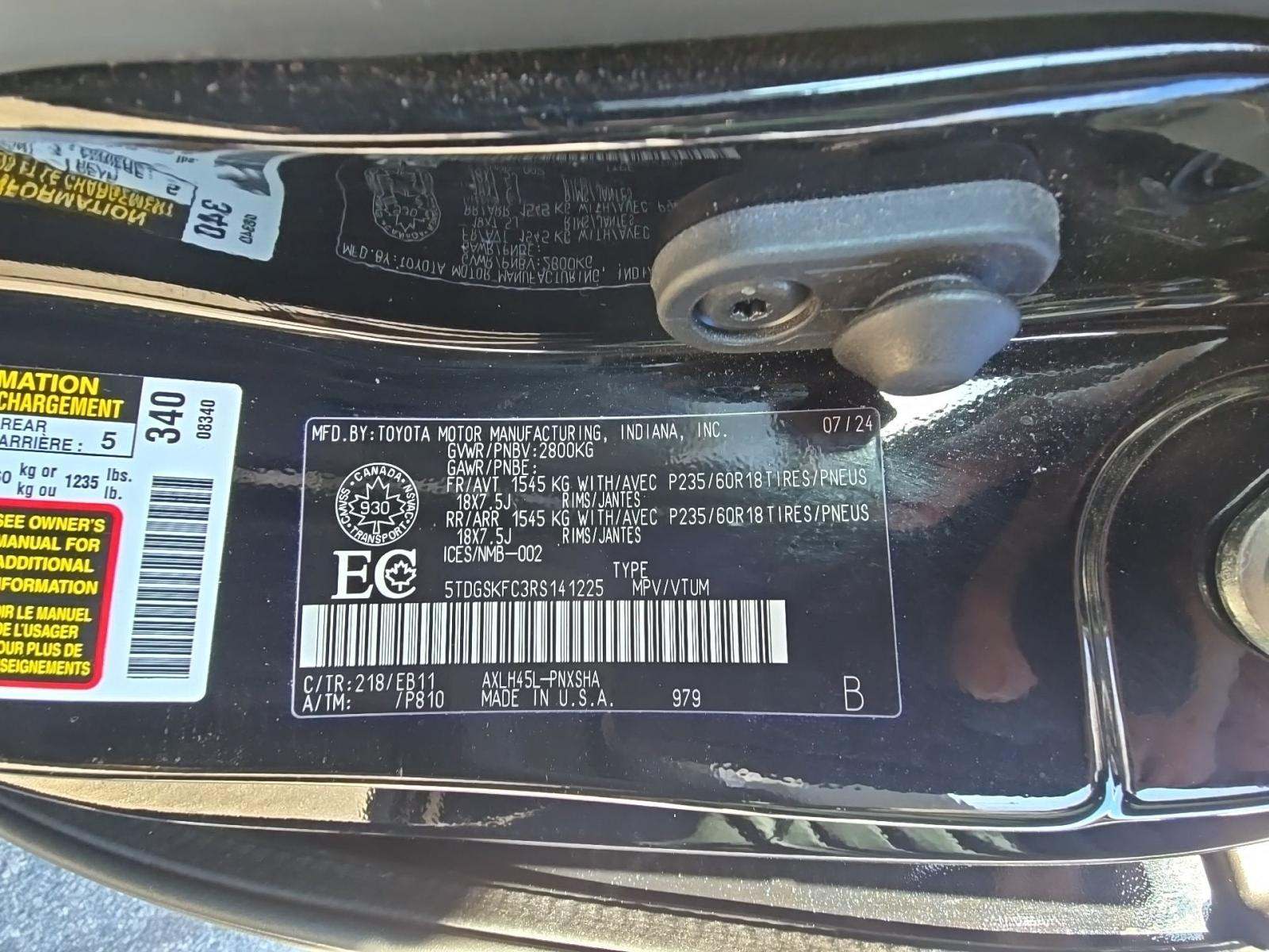 2024 Toyota Sienna XSE AWD