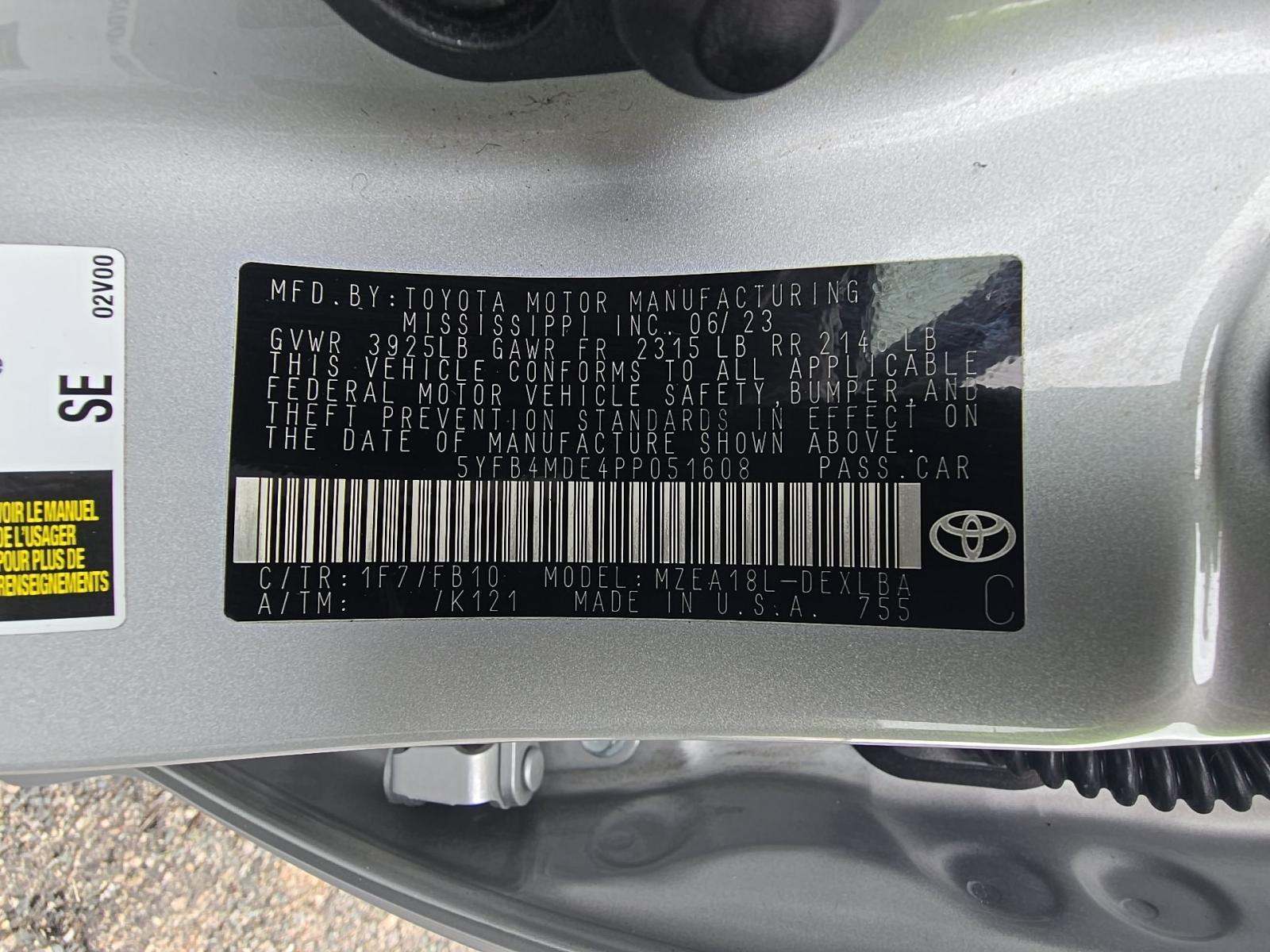 2023 Toyota Corolla LE FWD
