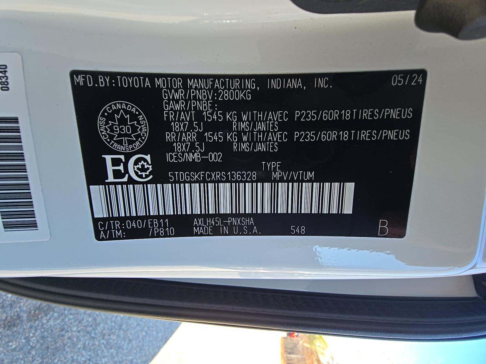 2024 Toyota Sienna XSE AWD
