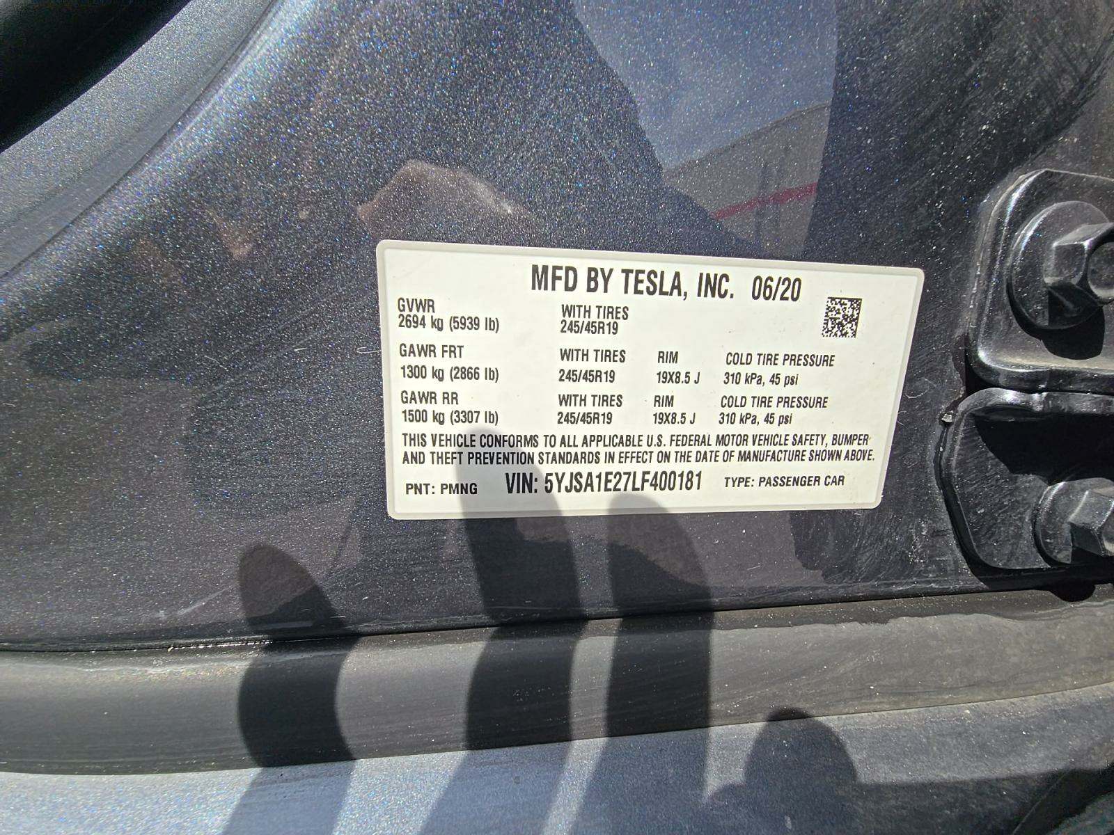 2020 Tesla Model S Long Range Plus AWD