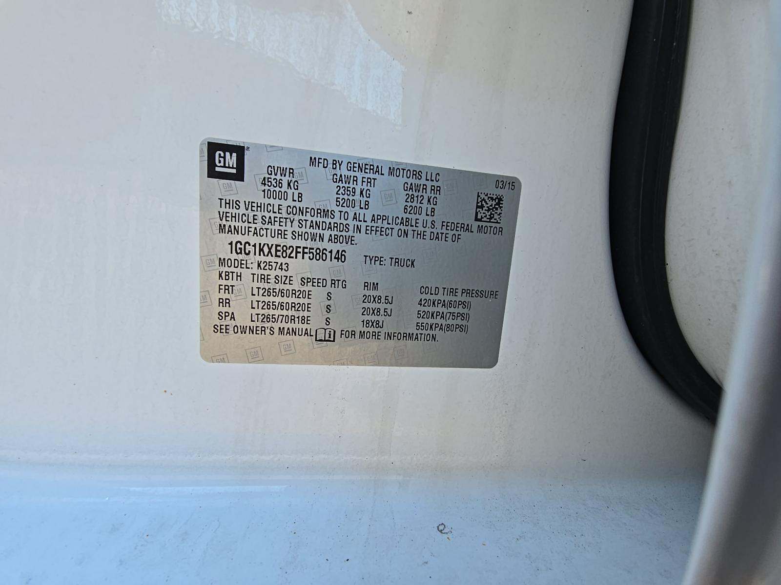 2015 Chevrolet Silverado 2500HD High Country AWD