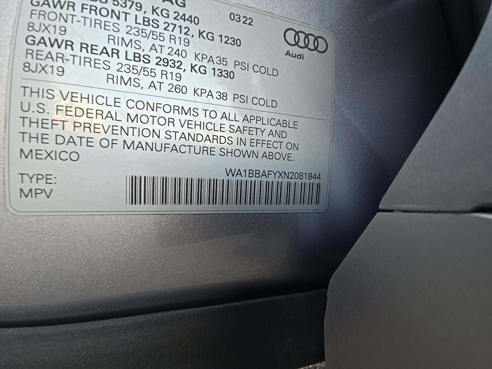 2022 Audi Q5 Premium Plus AWD