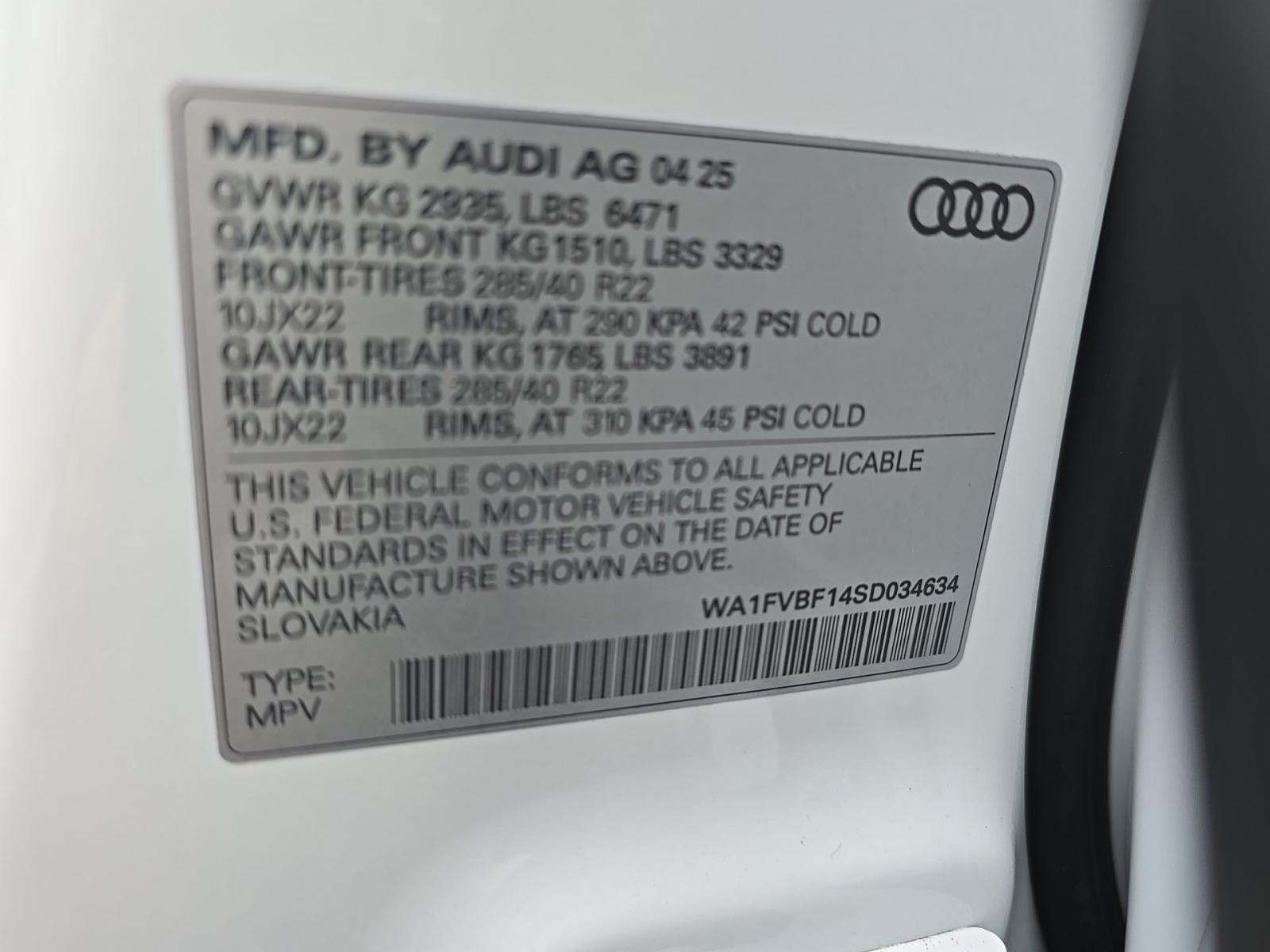 2025 Audi Q8 Prestige AWD
