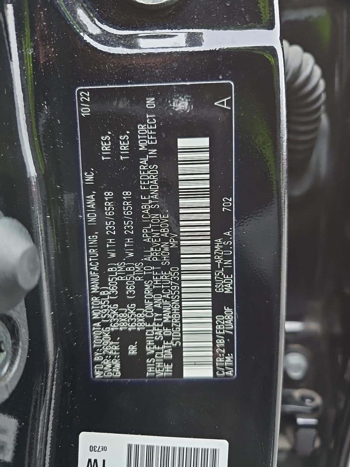 2022 Toyota Highlander XLE AWD