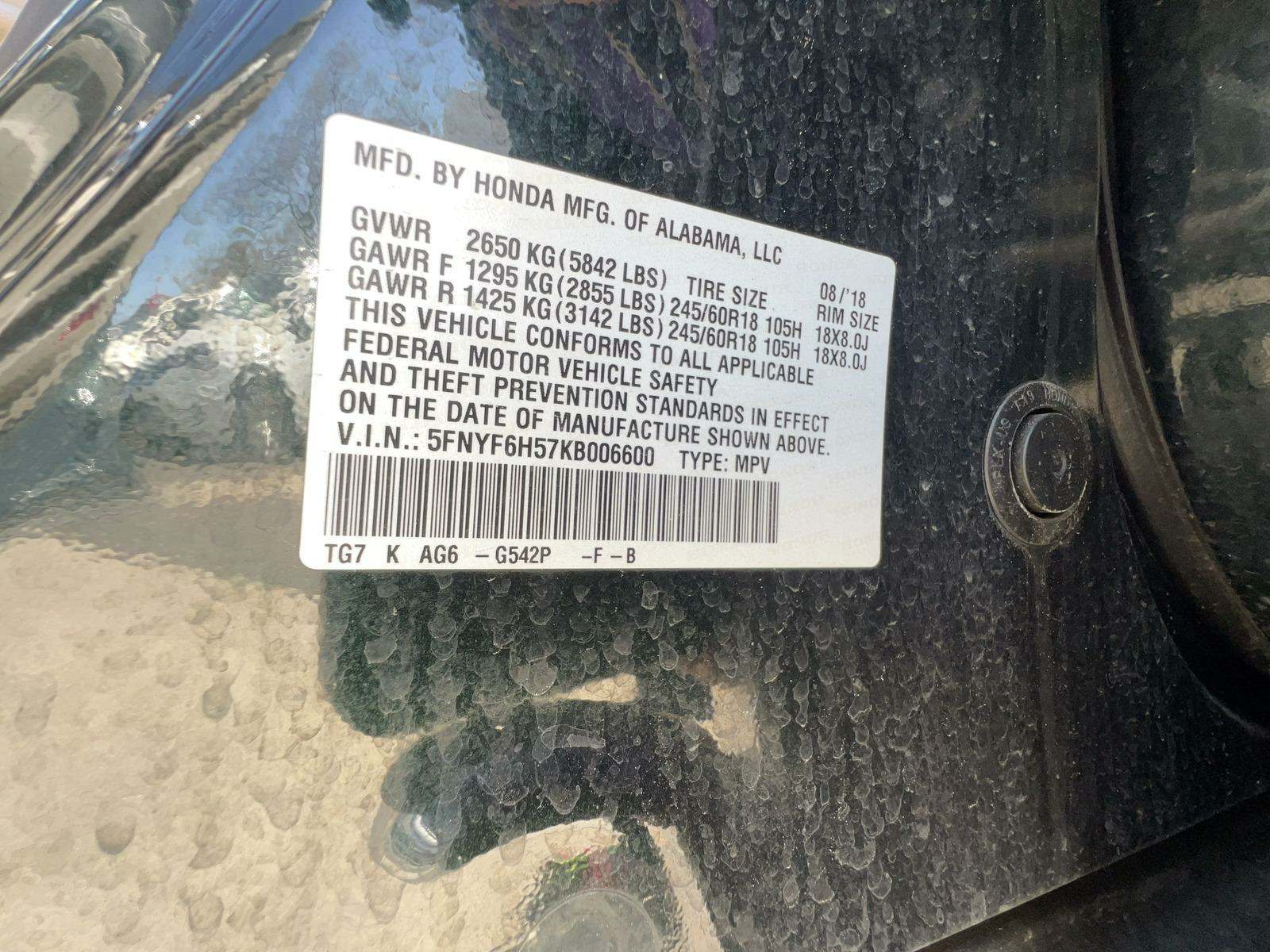 2019 Honda Pilot EX-L AWD