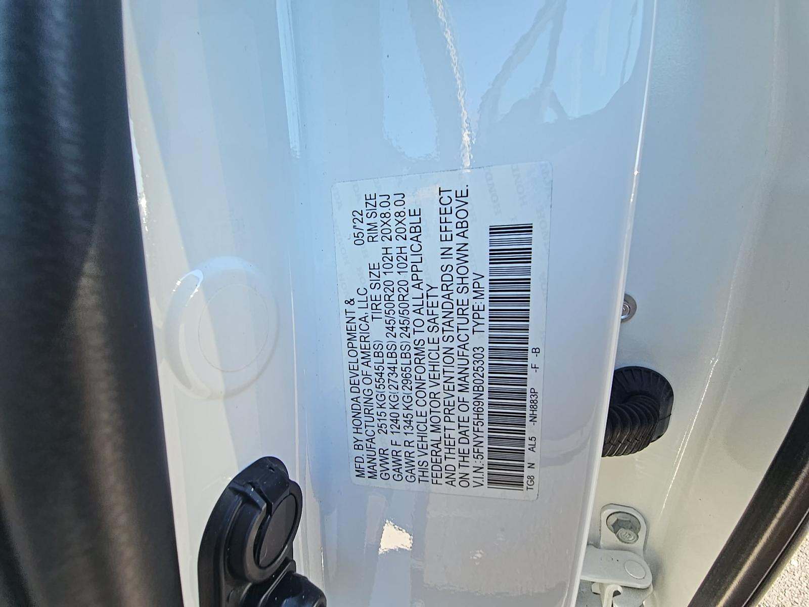 2022 Honda Pilot Touring FWD