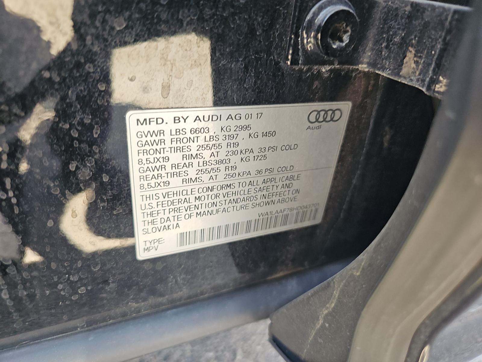2017 Audi Q7 3.0T Premium Plus AWD