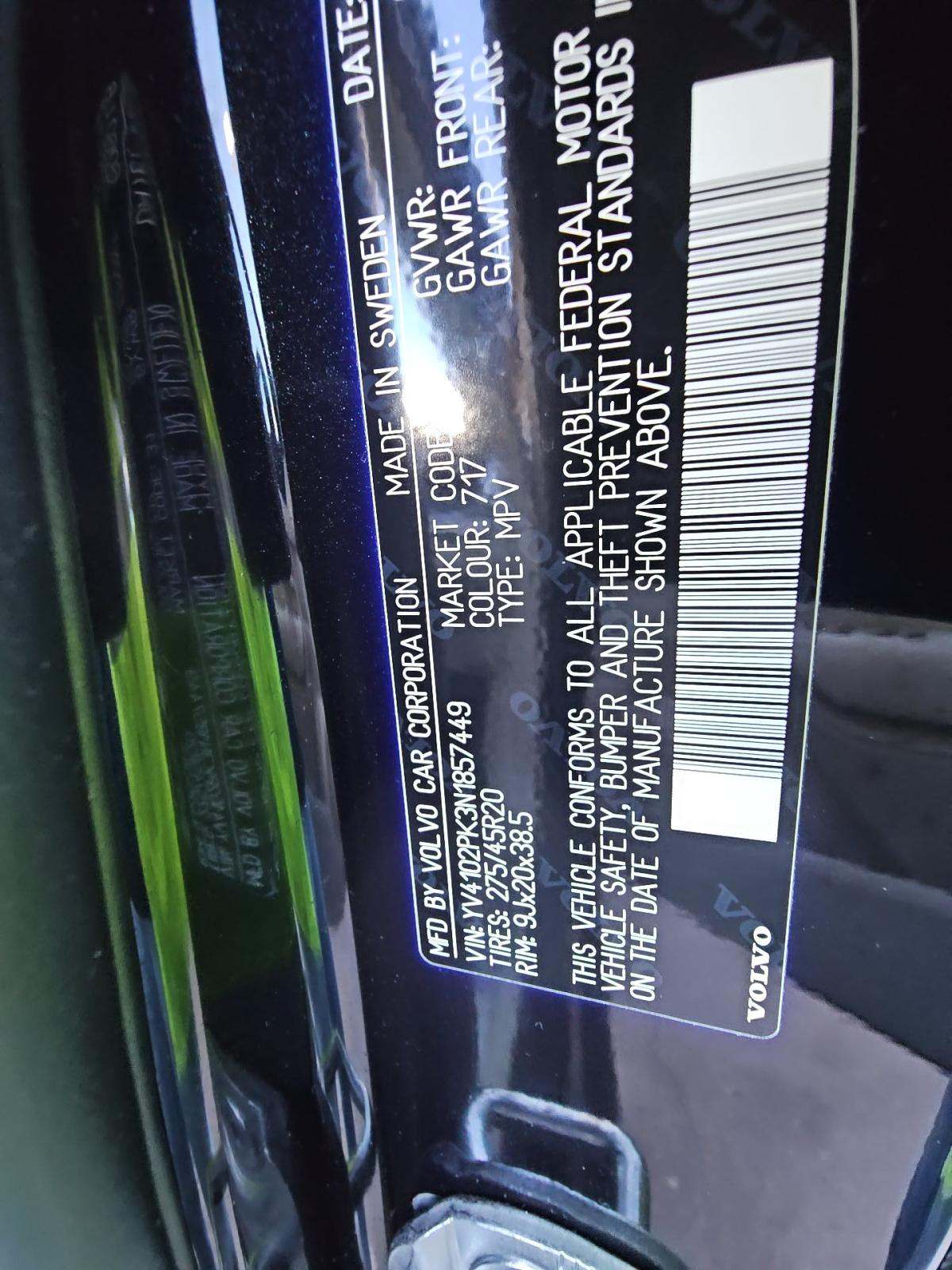 2022 Volvo XC90 T5 Momentum AWD