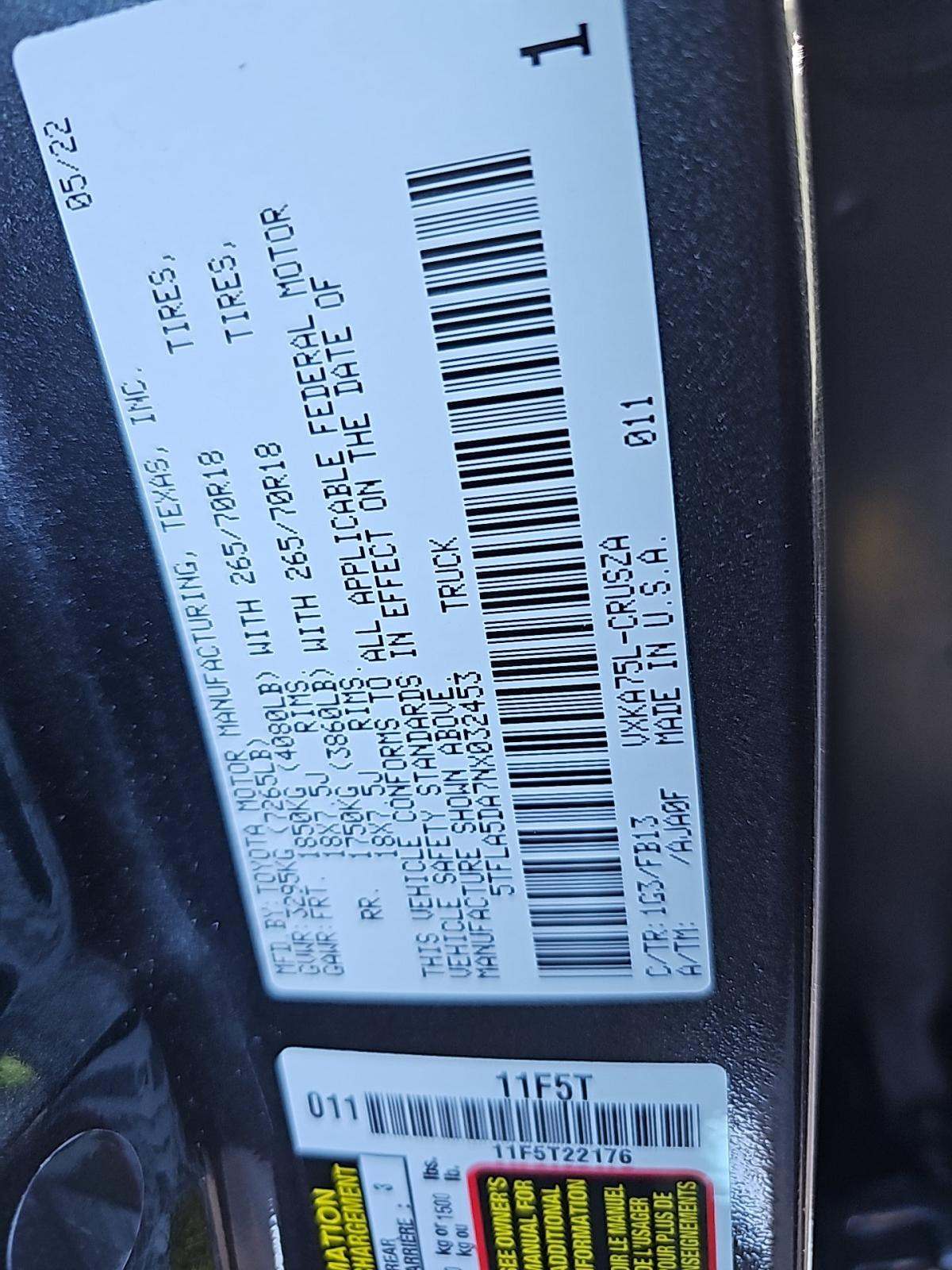 2022 Toyota Tundra SR5 AWD