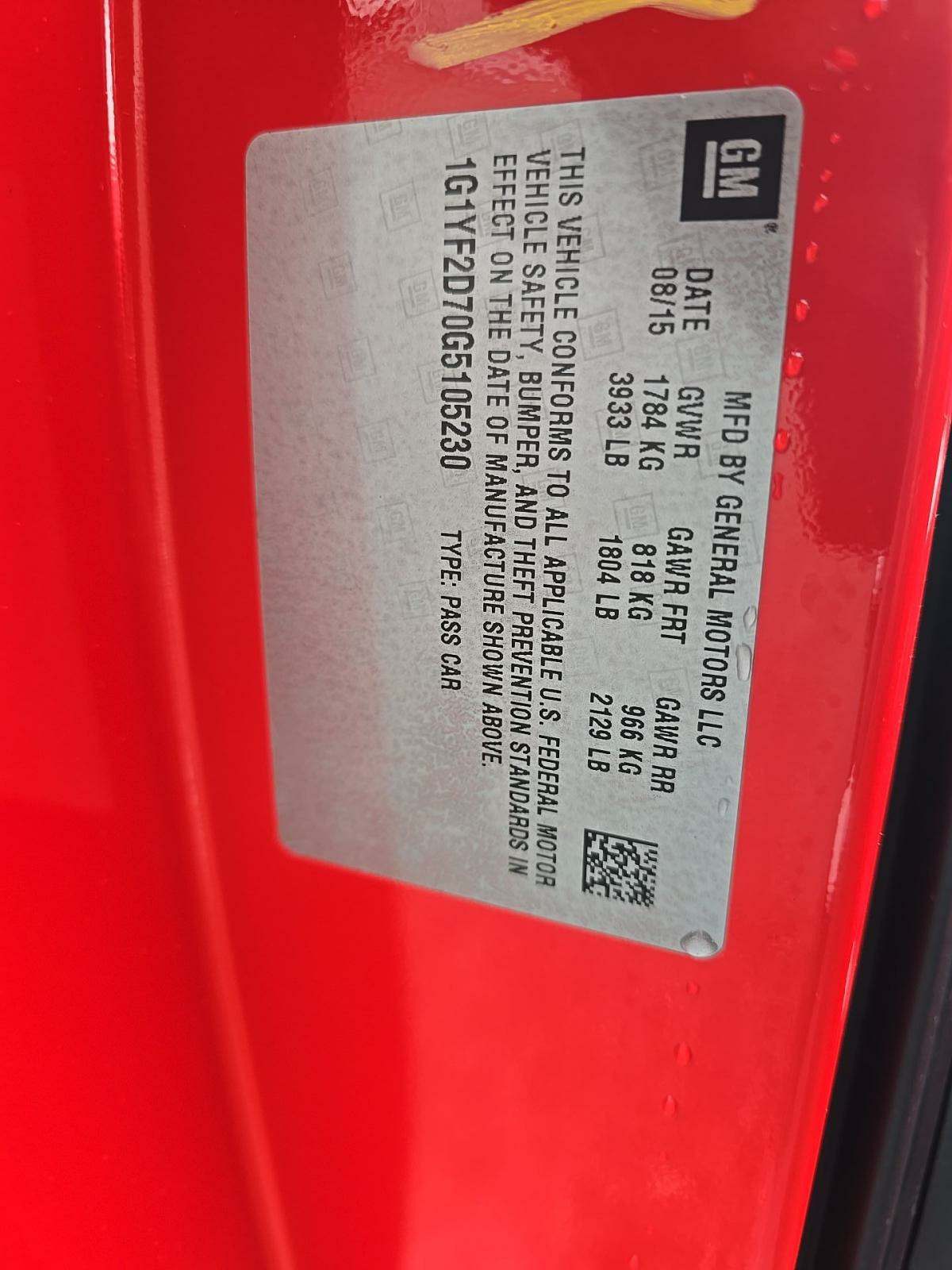 2016 Chevrolet Corvette Stingray RWD