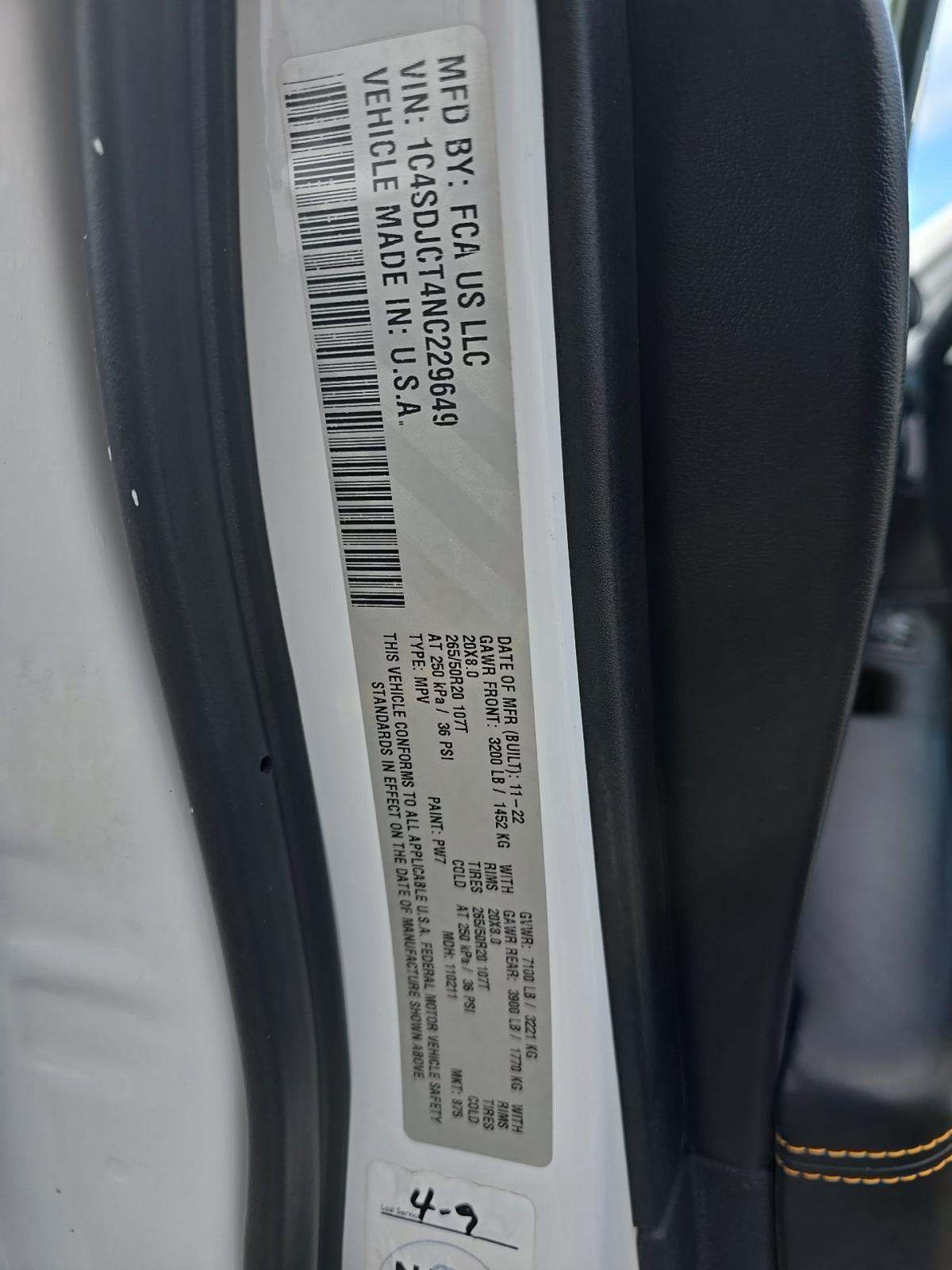 2022 Dodge Durango Orange Sport AWD