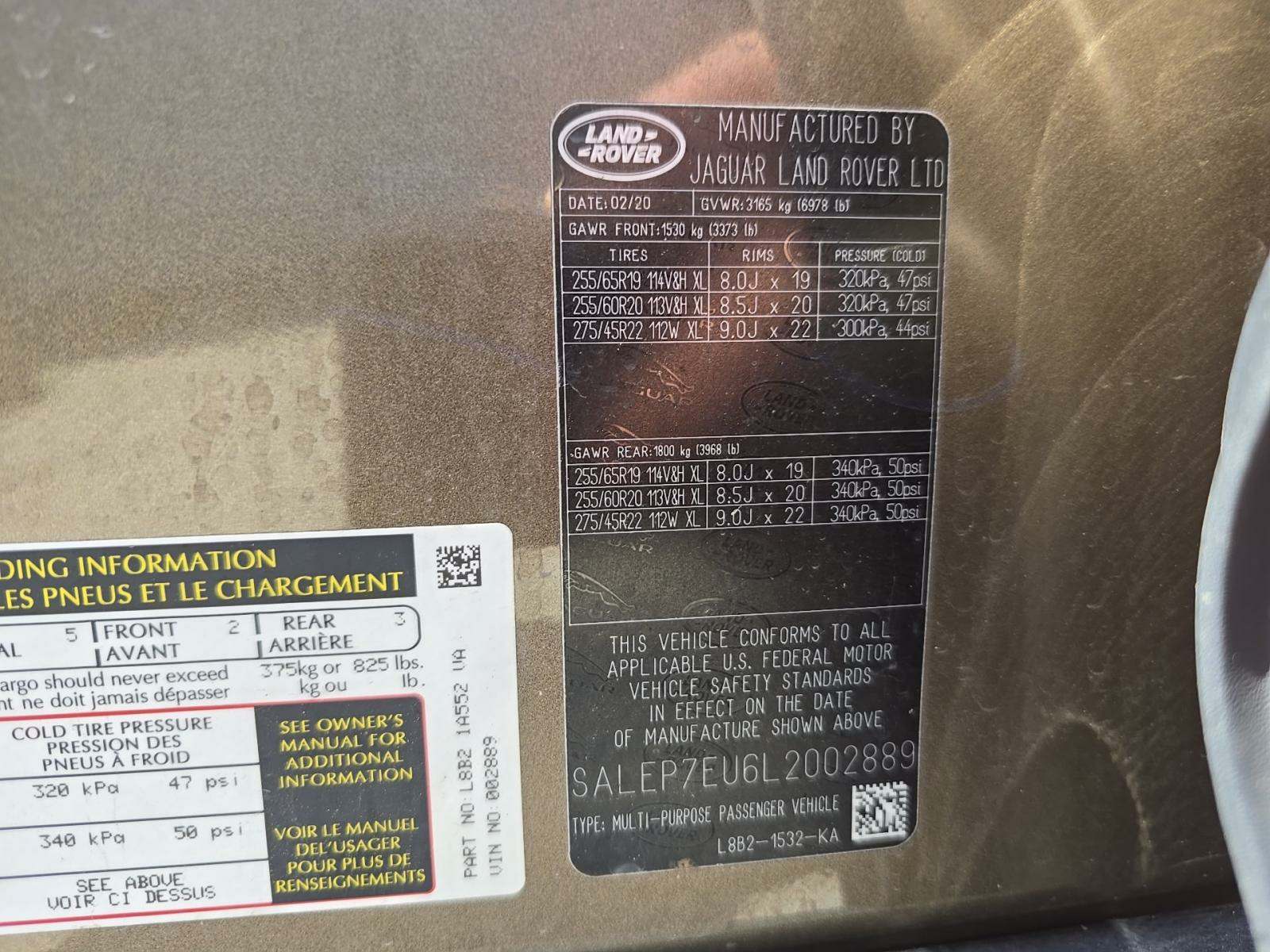 2020 Land Rover Defender 110 SE AWD